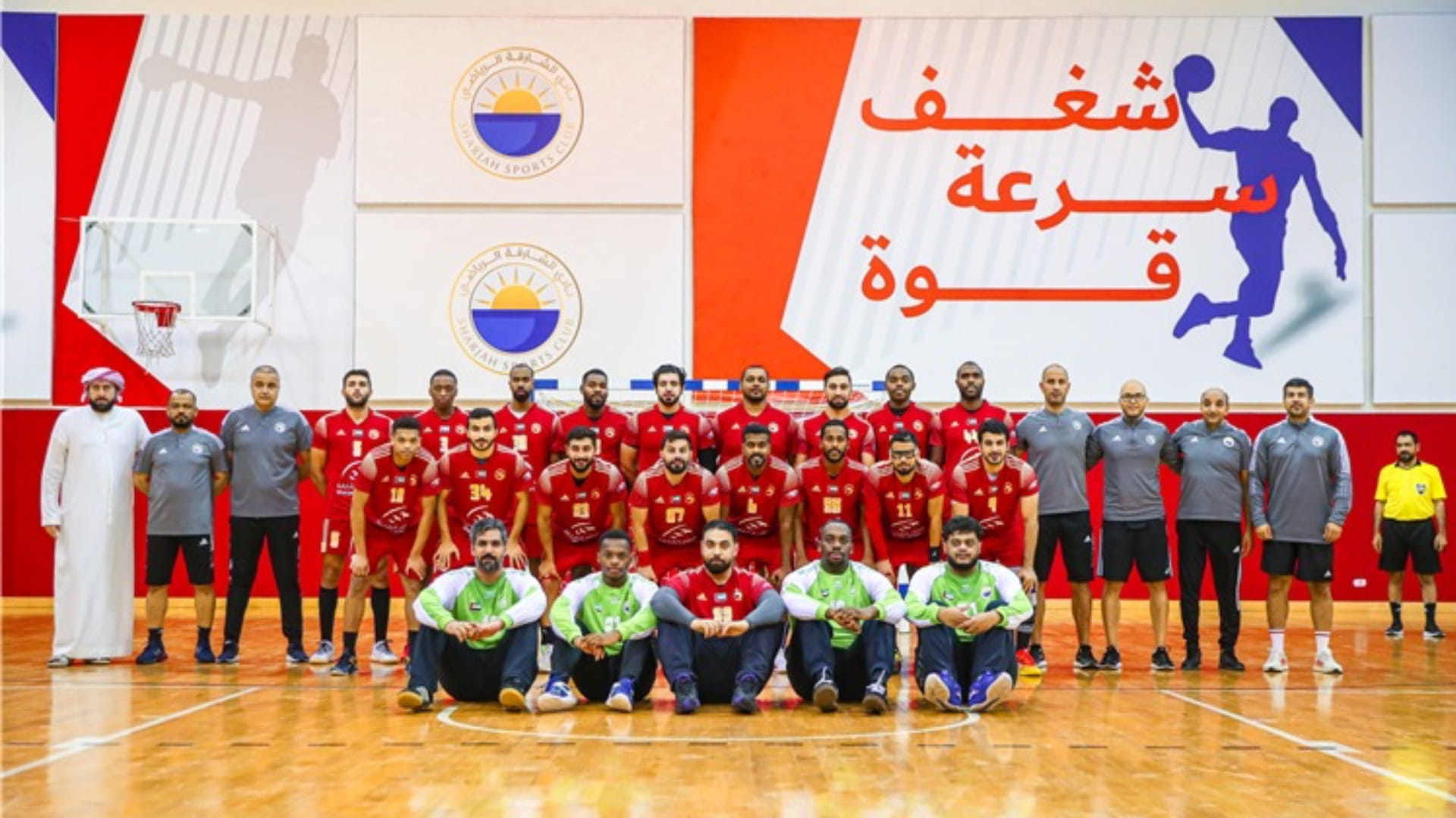 Image for the title: Sharjah continues to lead Handball League after beating DAH 