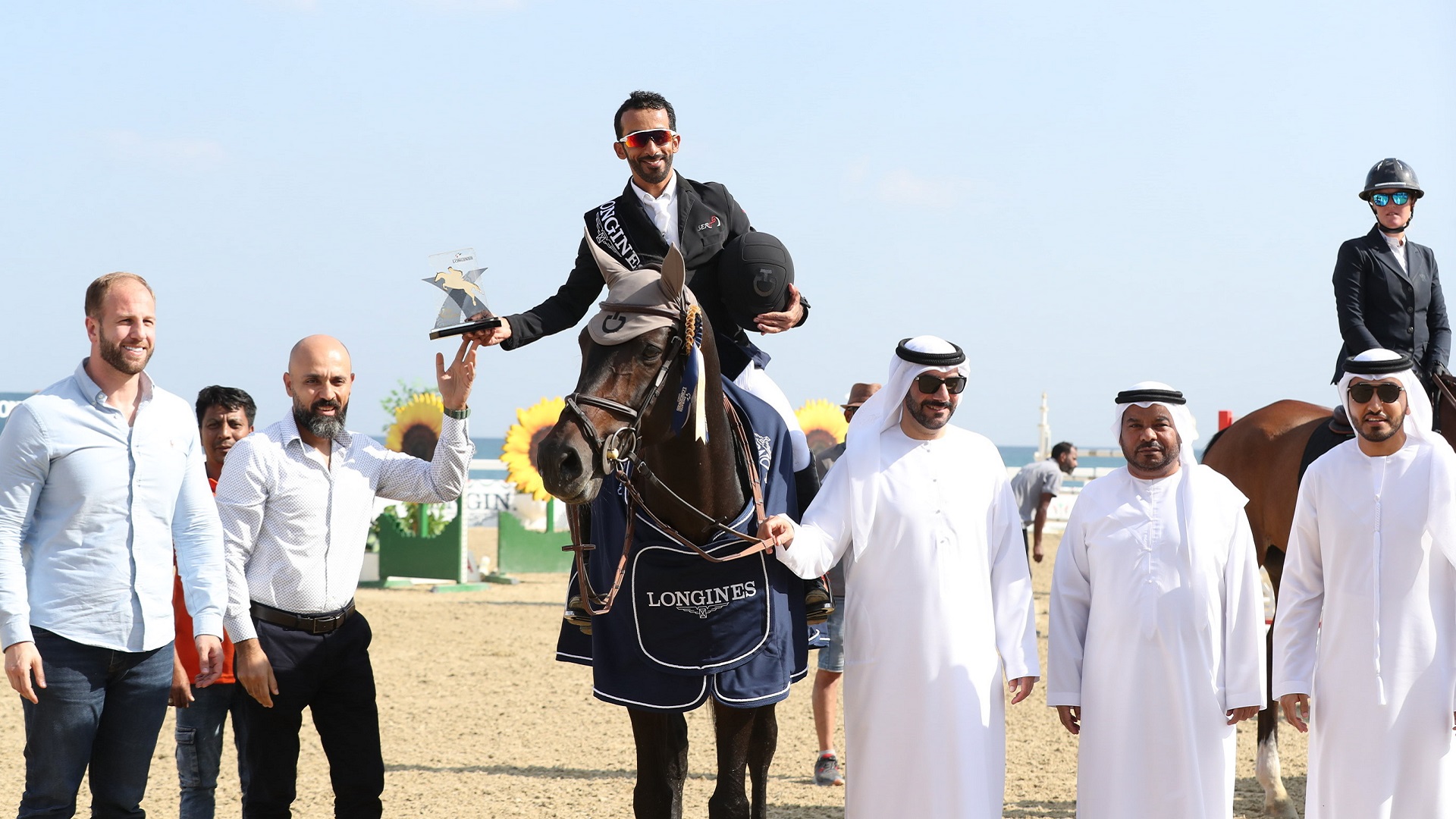 Image for the title: Show jumping competition at Sharjah Kalba Festival 