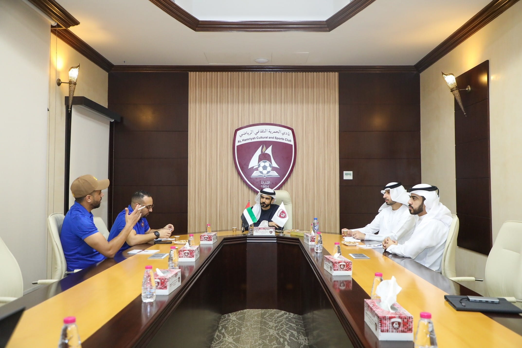 Image for the title: SSC’s Media Cmte. meets with Al Hamriyah Club Cmte. 