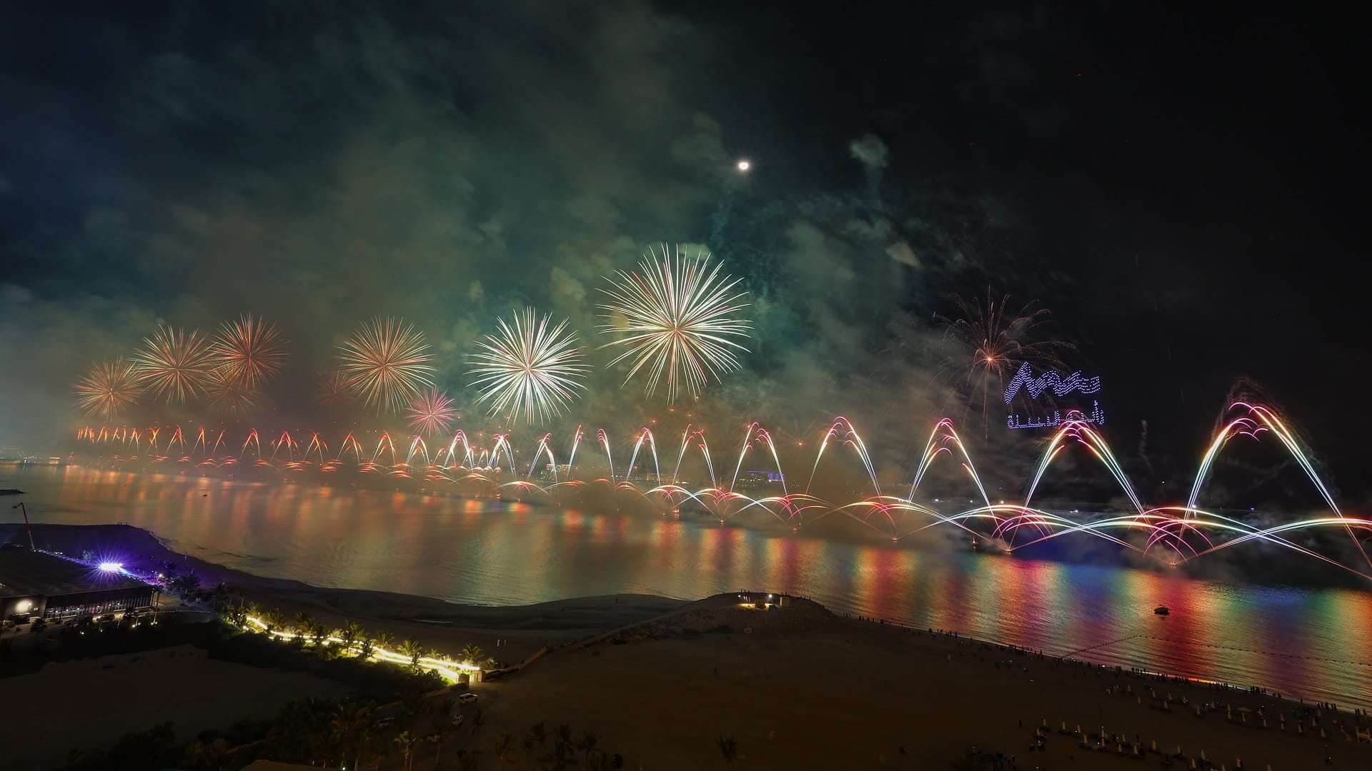 Image for the title: RAK sets two Guinness Records with New Year's fireworks spectacle 
