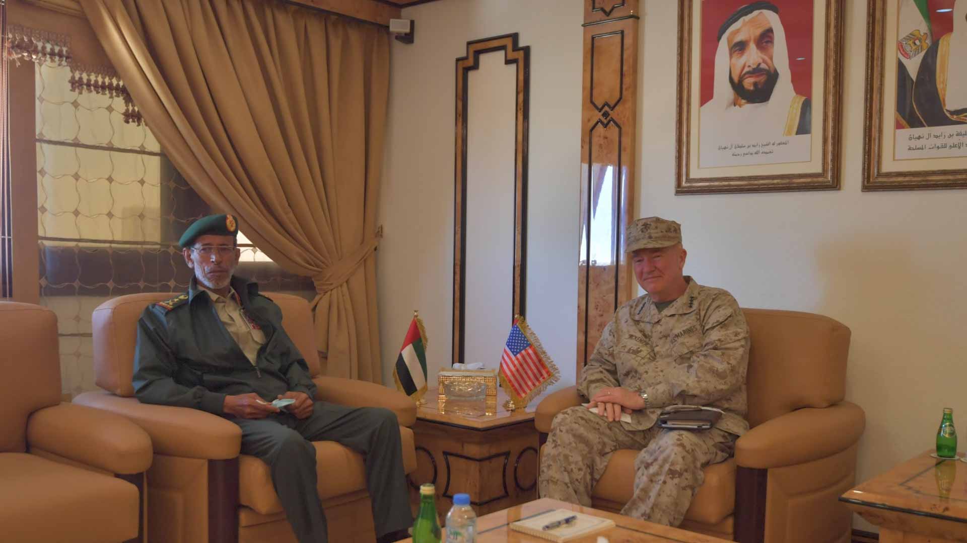 Image for the title: Al Rumaithi receives Commander of US Central Command 