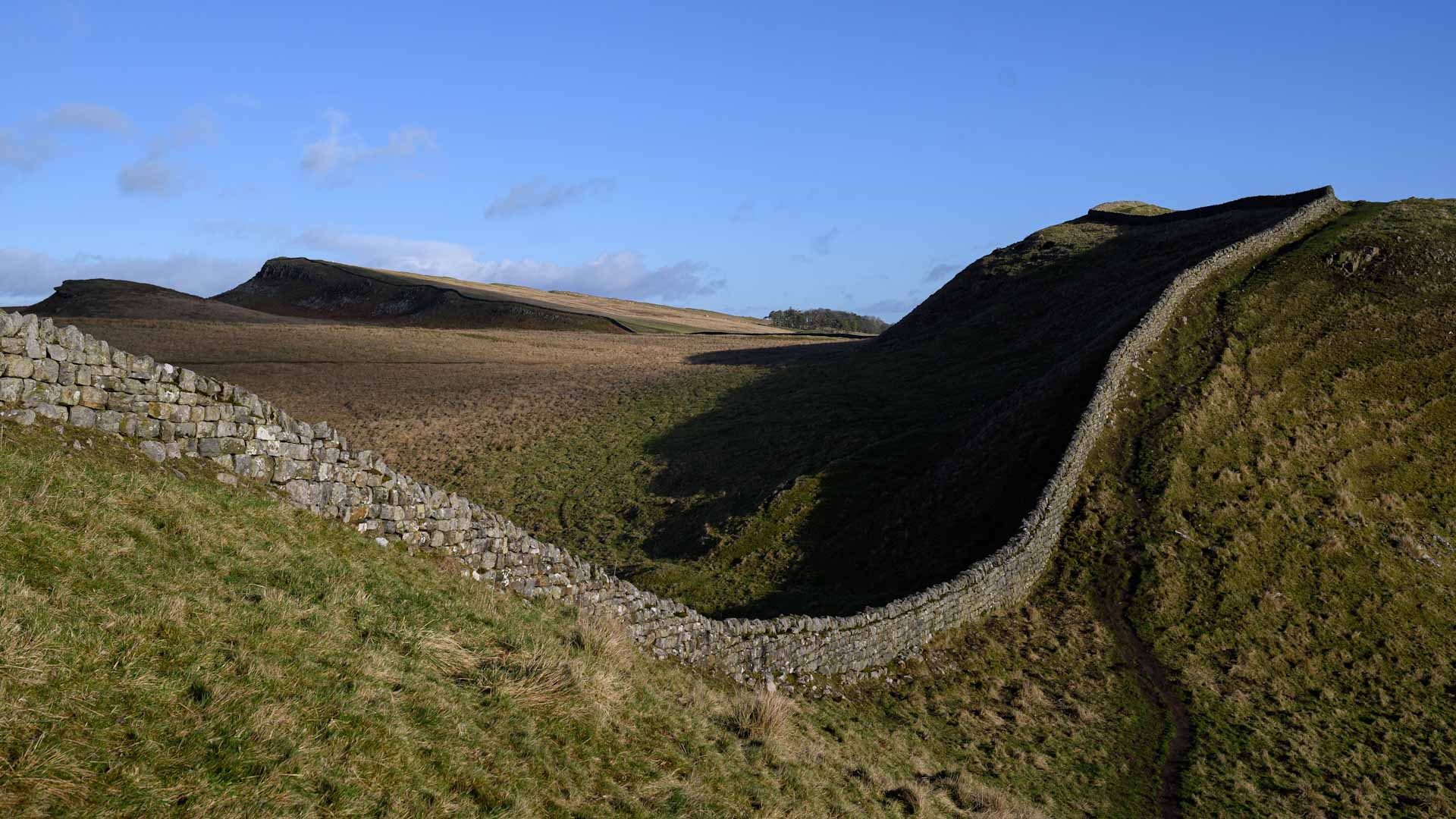 Image for the title: Climate change threatens Hadrian's Wall treasures in England 