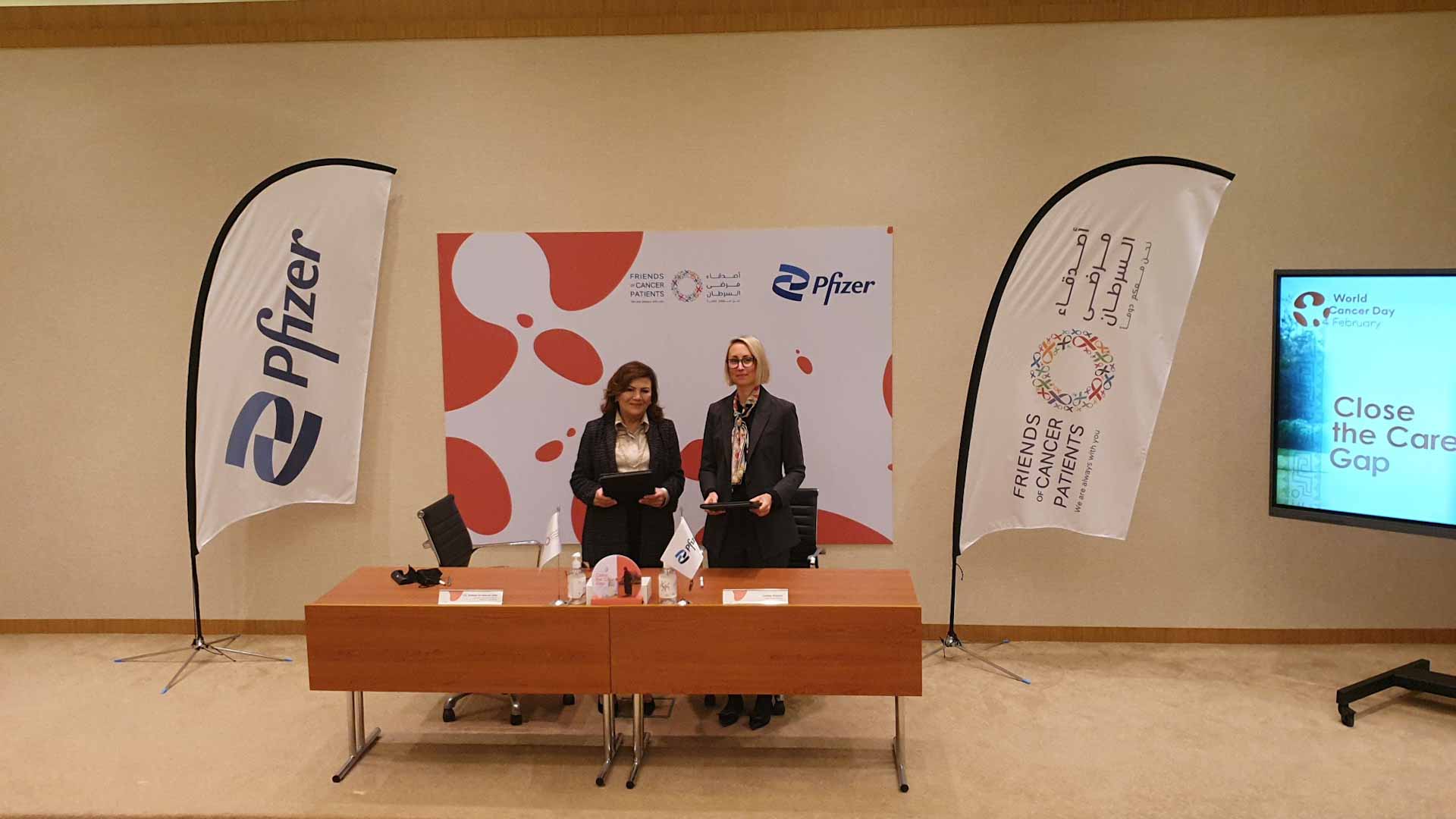 Image for the title: Sawsan Jafar: FOCP, Pfizer sign MoU 