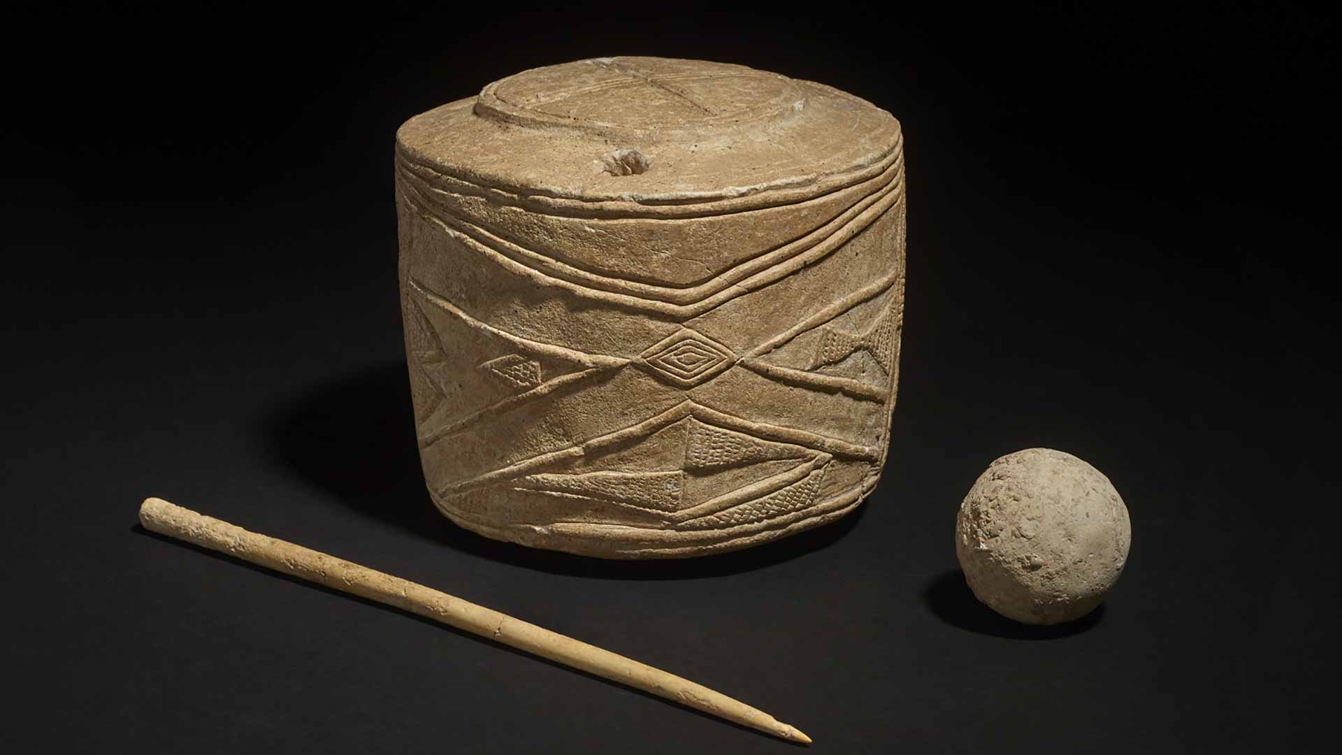 Image for the title: Prehistoric drum is top ancient find: British Museum 