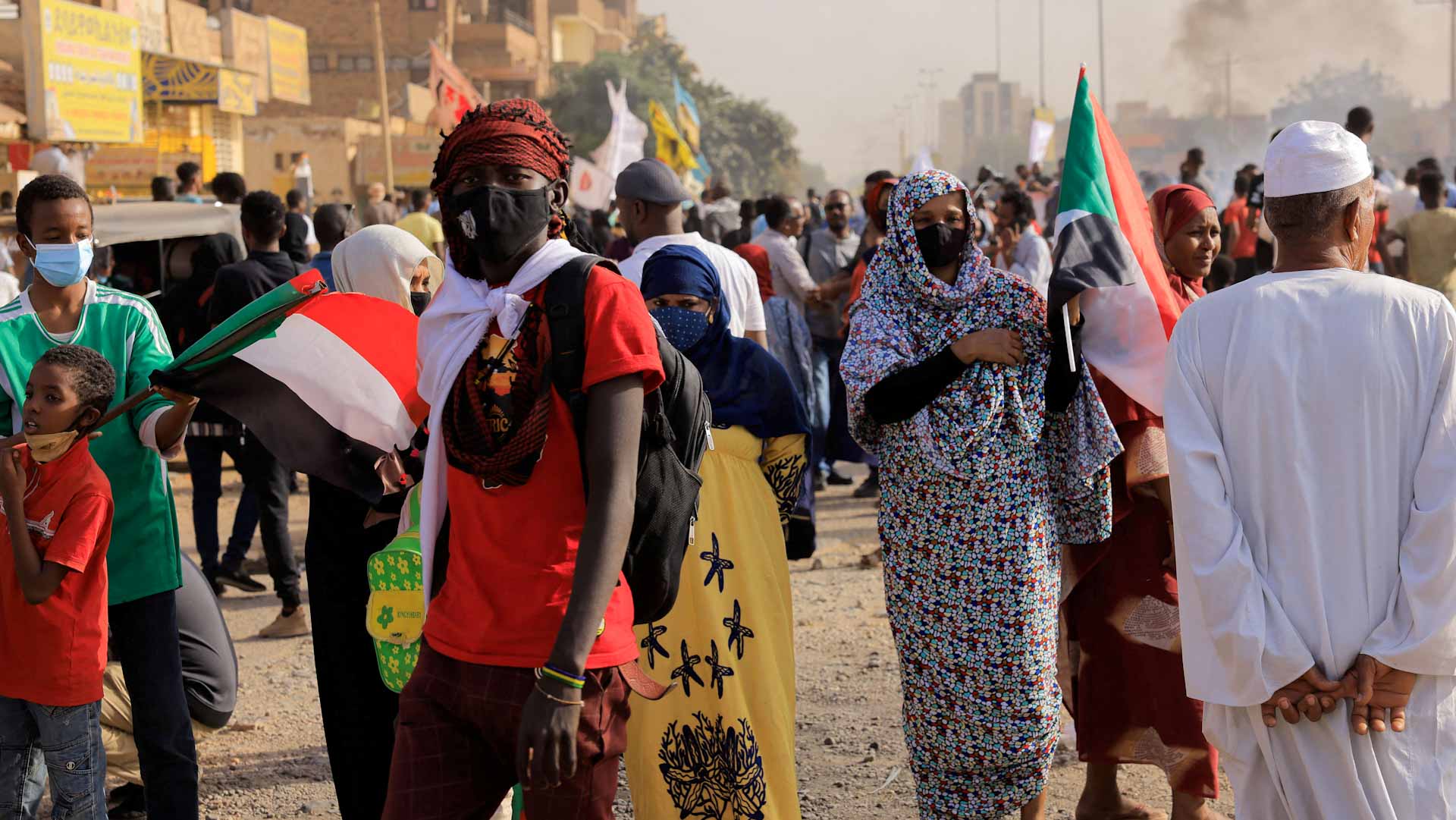 Image for the title: Sudanese man shot dead during anti-coup protests 