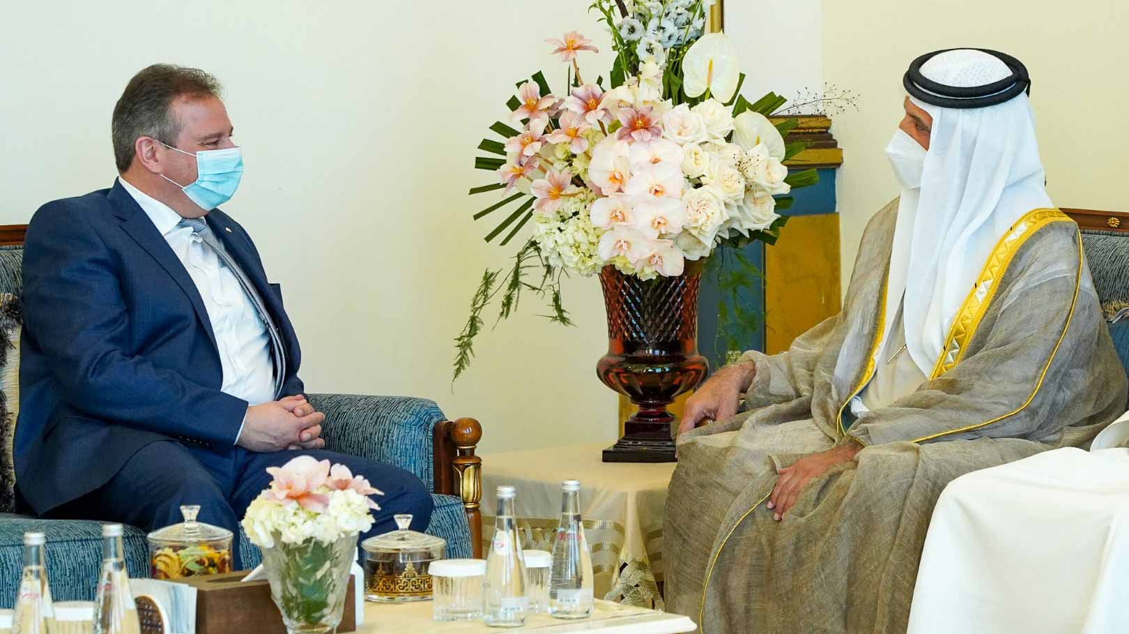 Image for the title: Saud Al Qasimi receives German Ambassador 