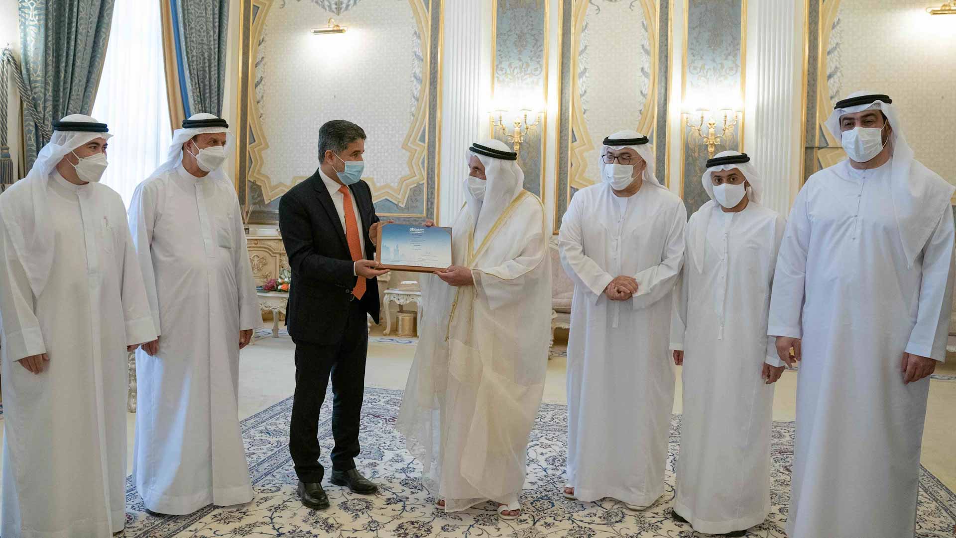 Image for the title: Sultan Al Qasimi receives Sharjah certification as a Healthy City 