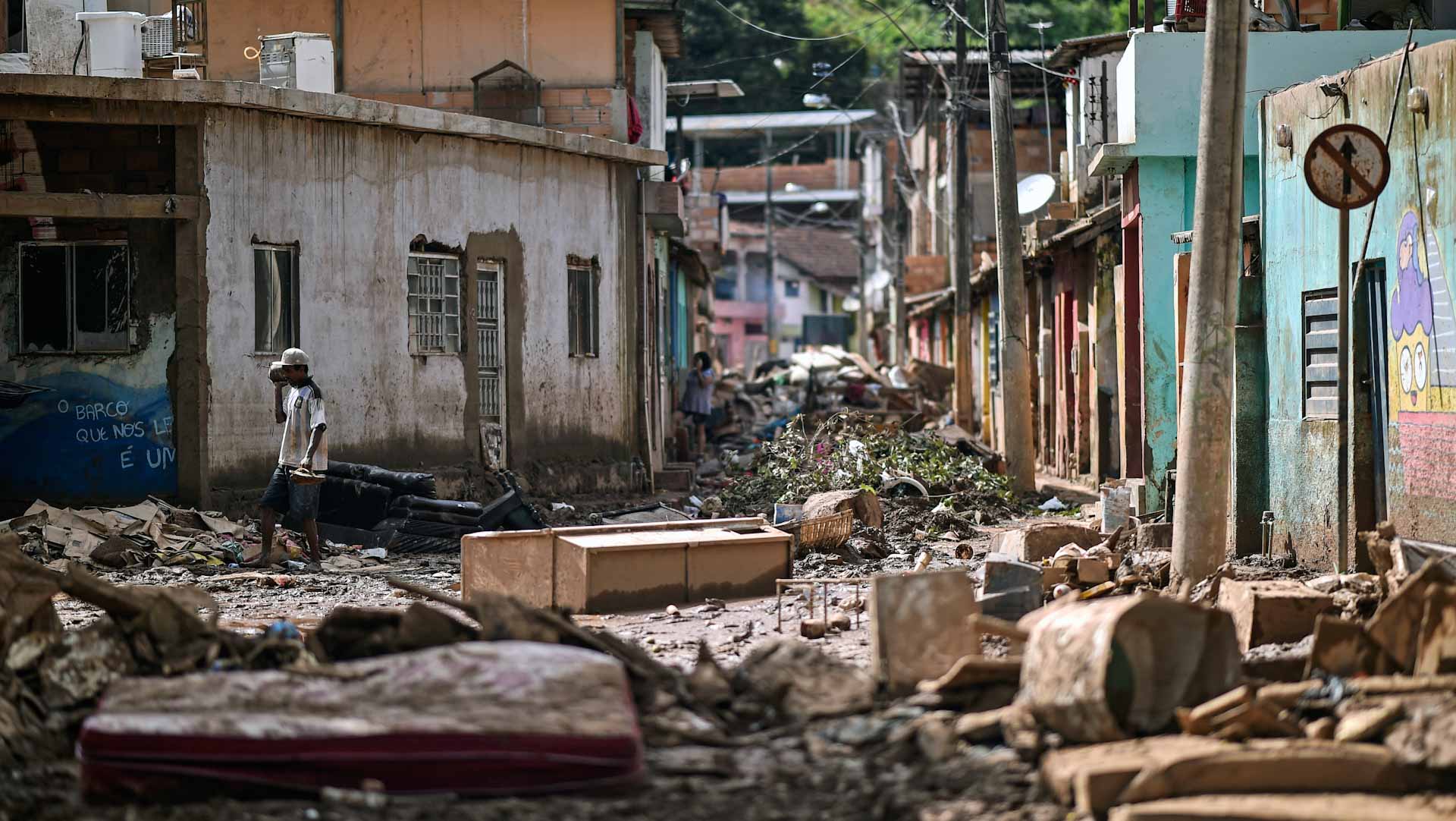 Image for the title: Two dead as new violent storms hit Brazil 