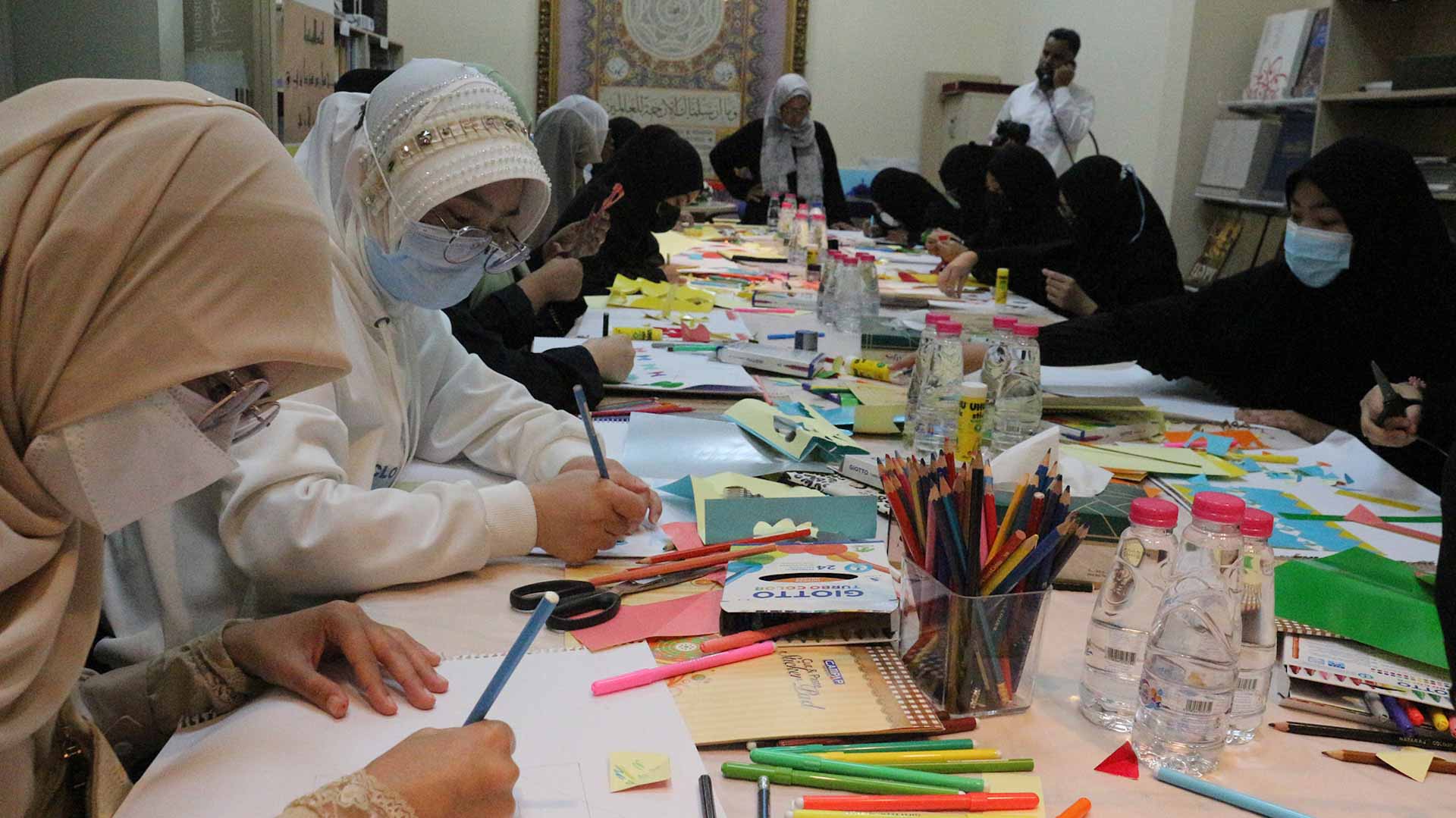 Image for the title: AQU’s students participate in Islamic Arts Festival’s workshop 