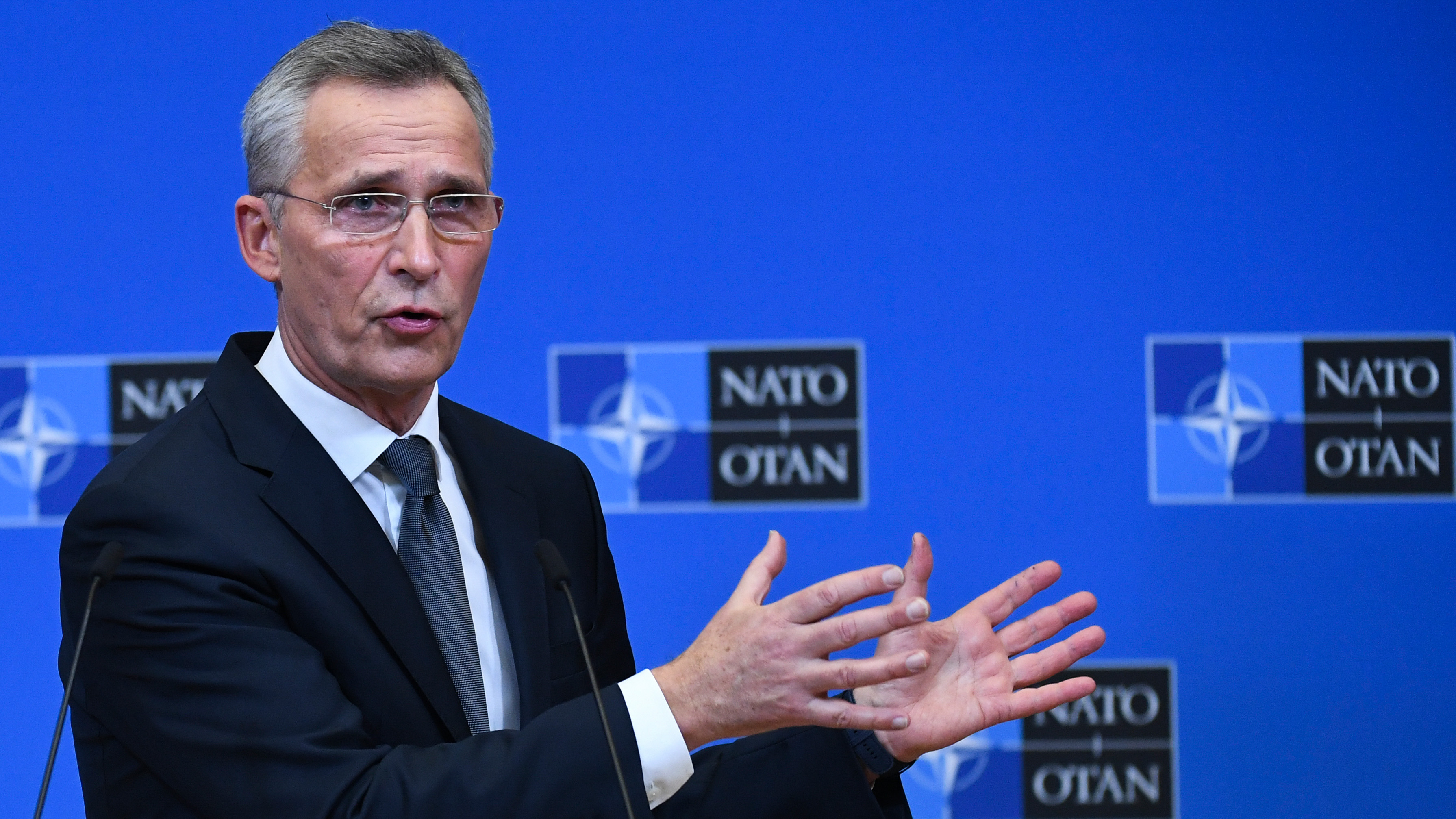 Image for the title: NATO says 'real' risk of Ukraine attack as readies Russia talks 