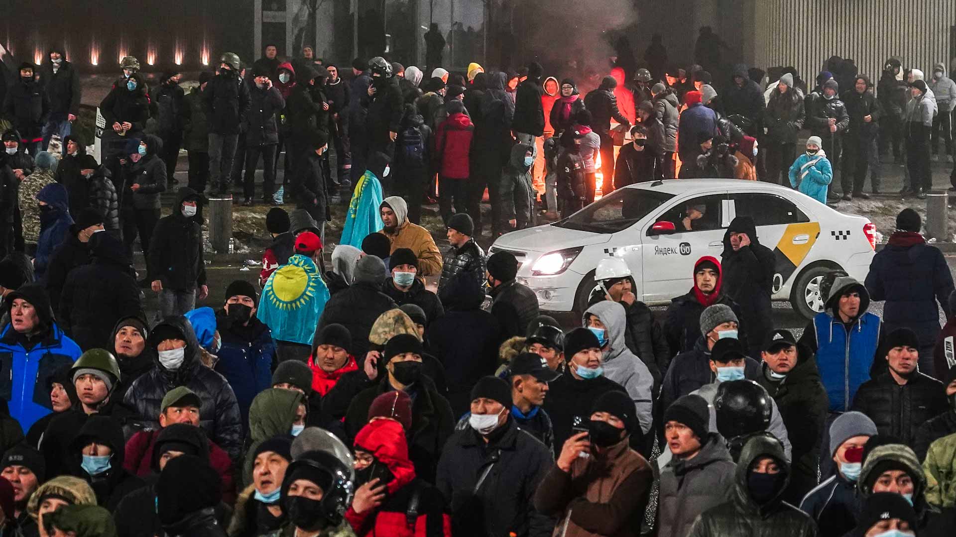 Image for the title: 12 security officers dead 353 wounded in Kazakh unrest 