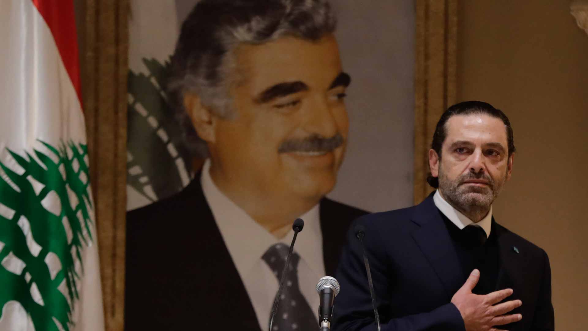 Image for the title: Lebanon's ex-PM Hariri says retires from political life 