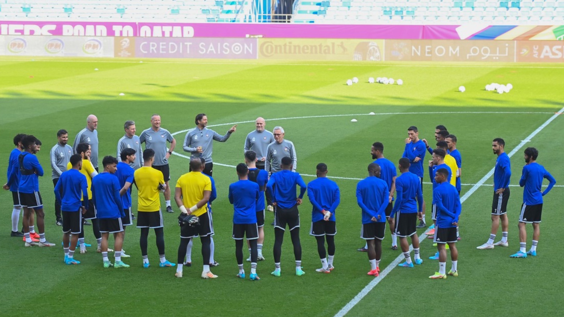 صورة بعنوان: منتخب الإمارات ينهي الاستعدادات لمواجهة نظيره السوري  