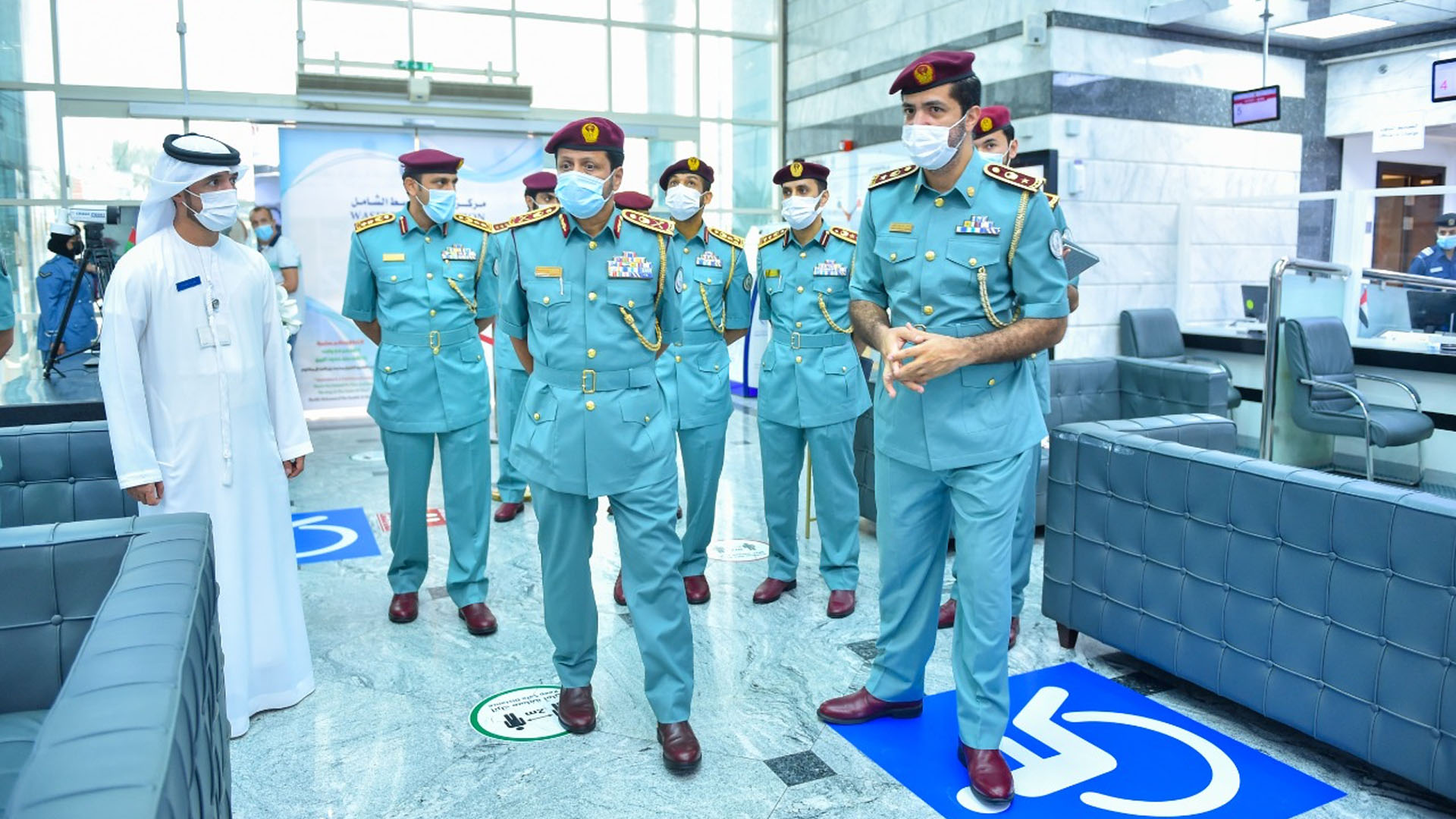 Image for the title: Al Shamsi inspects Wasit Police Station 