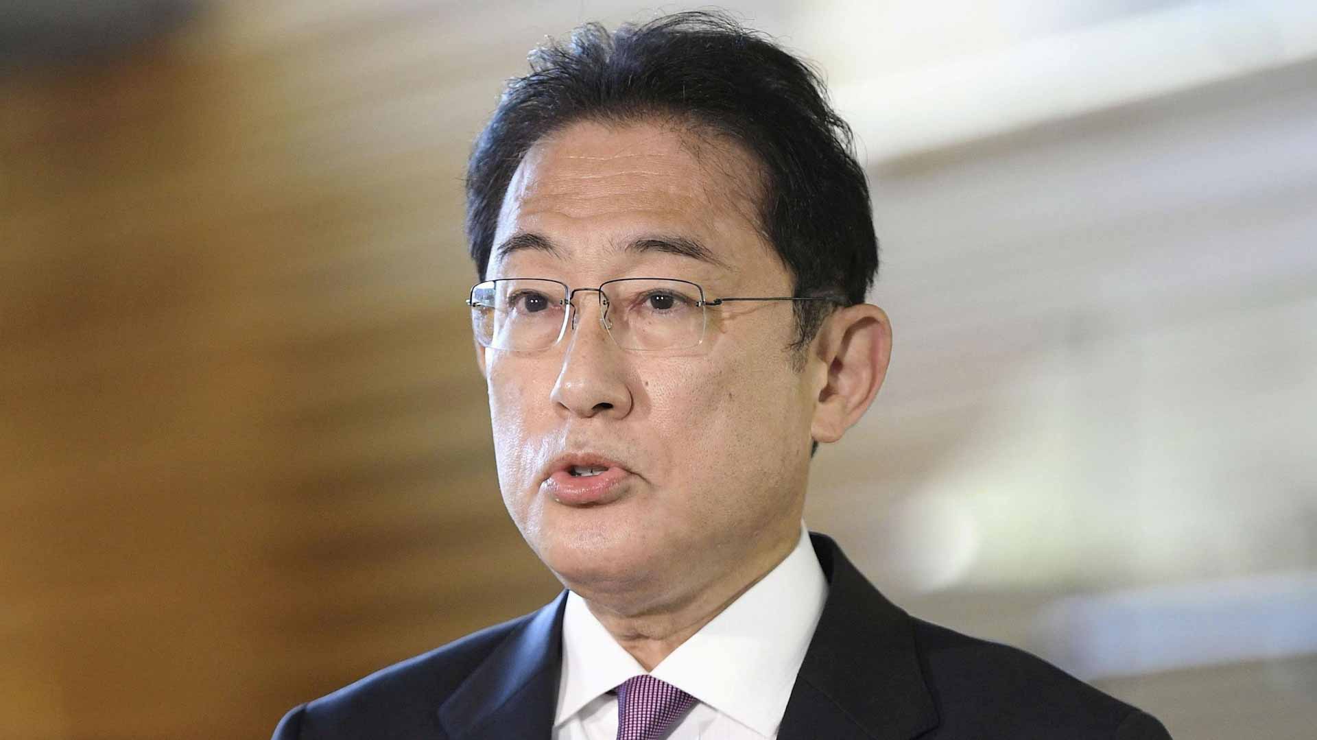 Image for the title: Japan PM Kishida says Abe shooting unforgiveable 