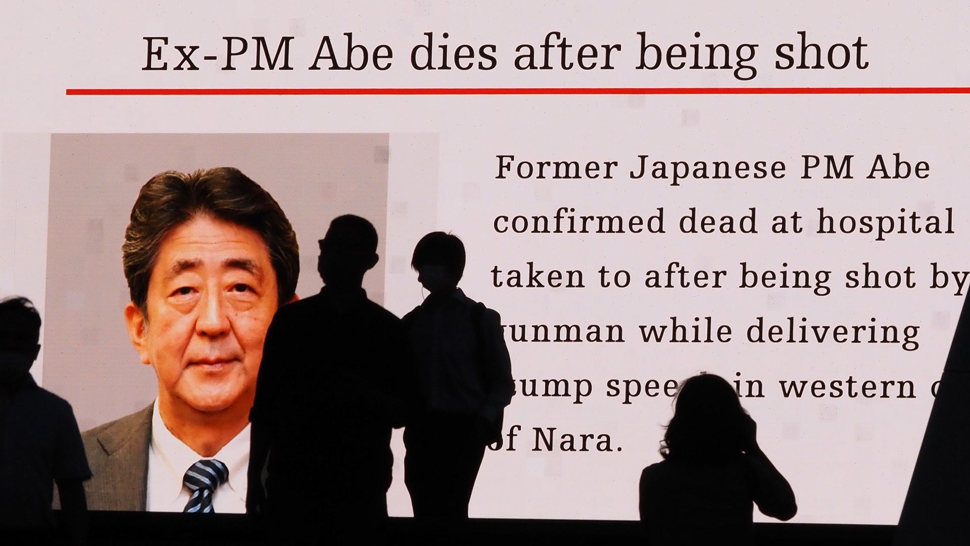 Image for the title: Former Japan PM Abe killed in shooting 