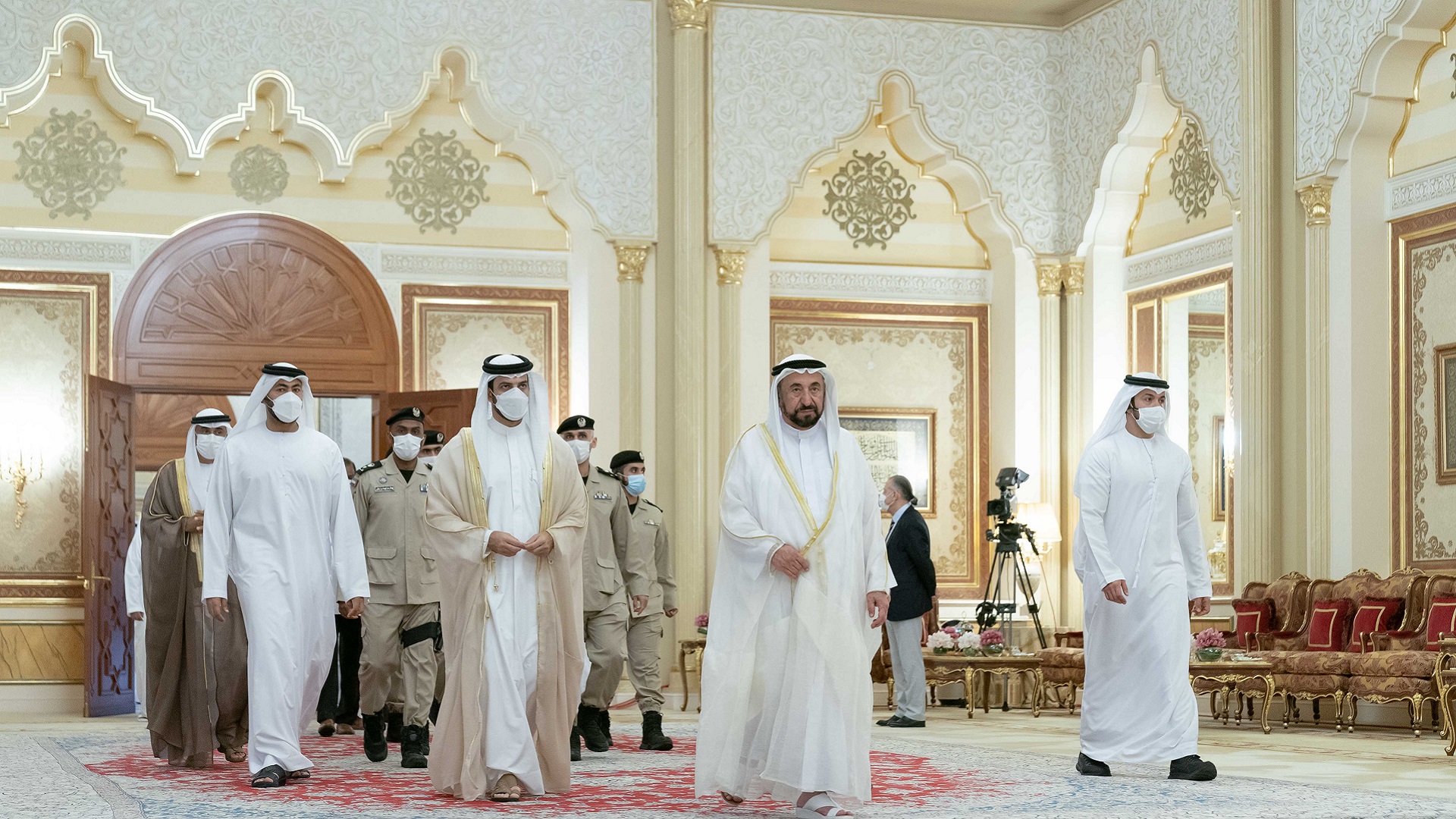 Image for the title: Sharjah Ruler receives Eid Al Adha well-wishers at Al Badi Palace 