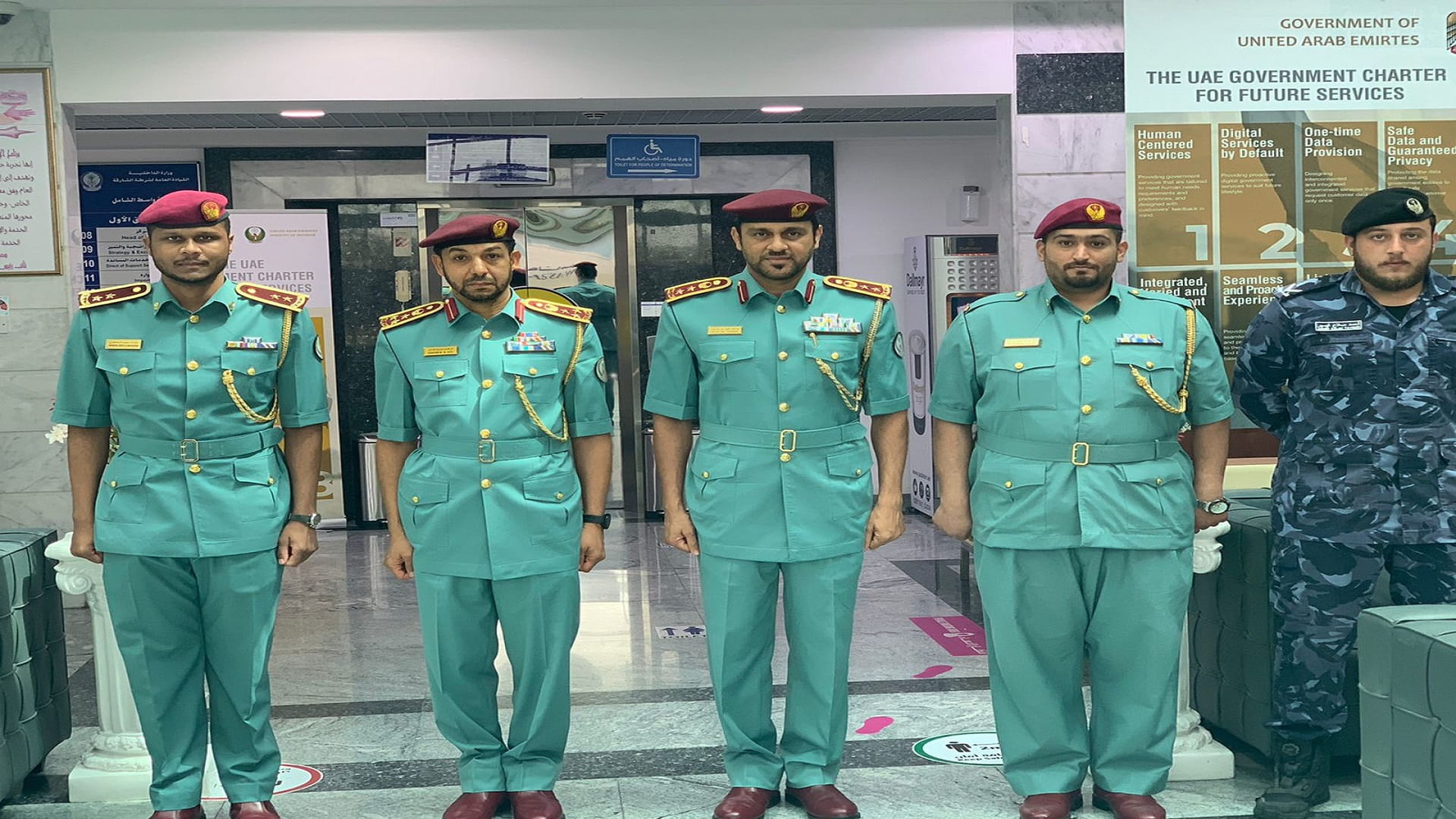 Image for the title: Al-Ajeel inspects comprehensive police stations in Sharjah 