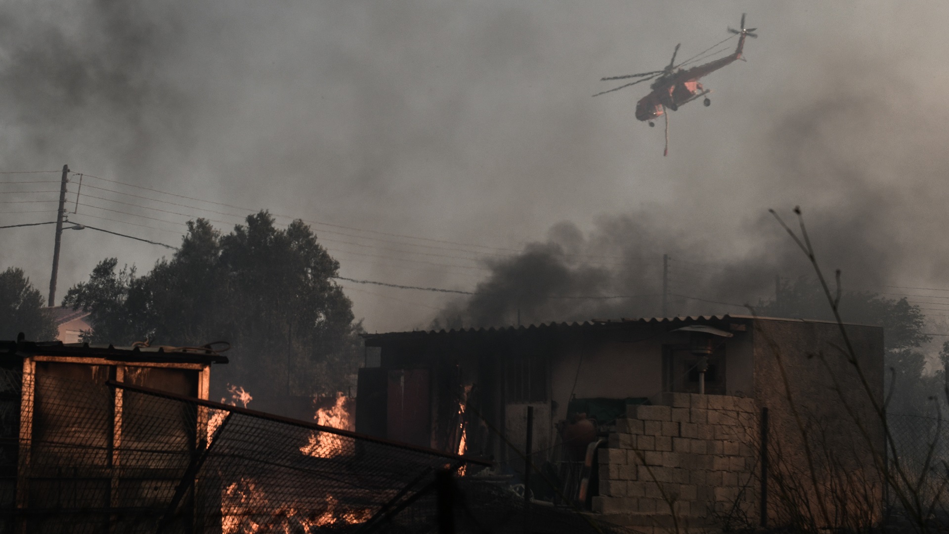 Image for the title: Greece battles fierce wildfires amid heatwave 