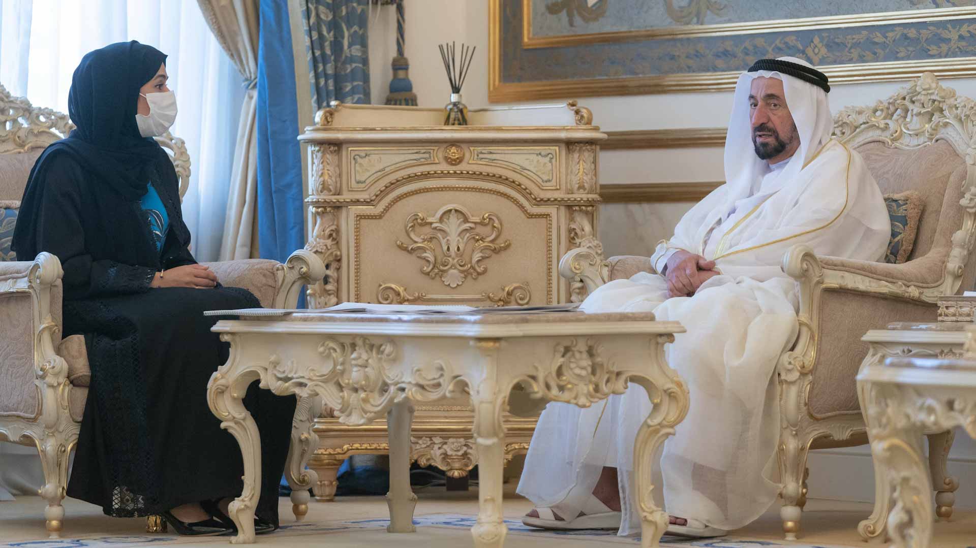 Image for the title: Sharjah Ruler receives Minister of Community Development 