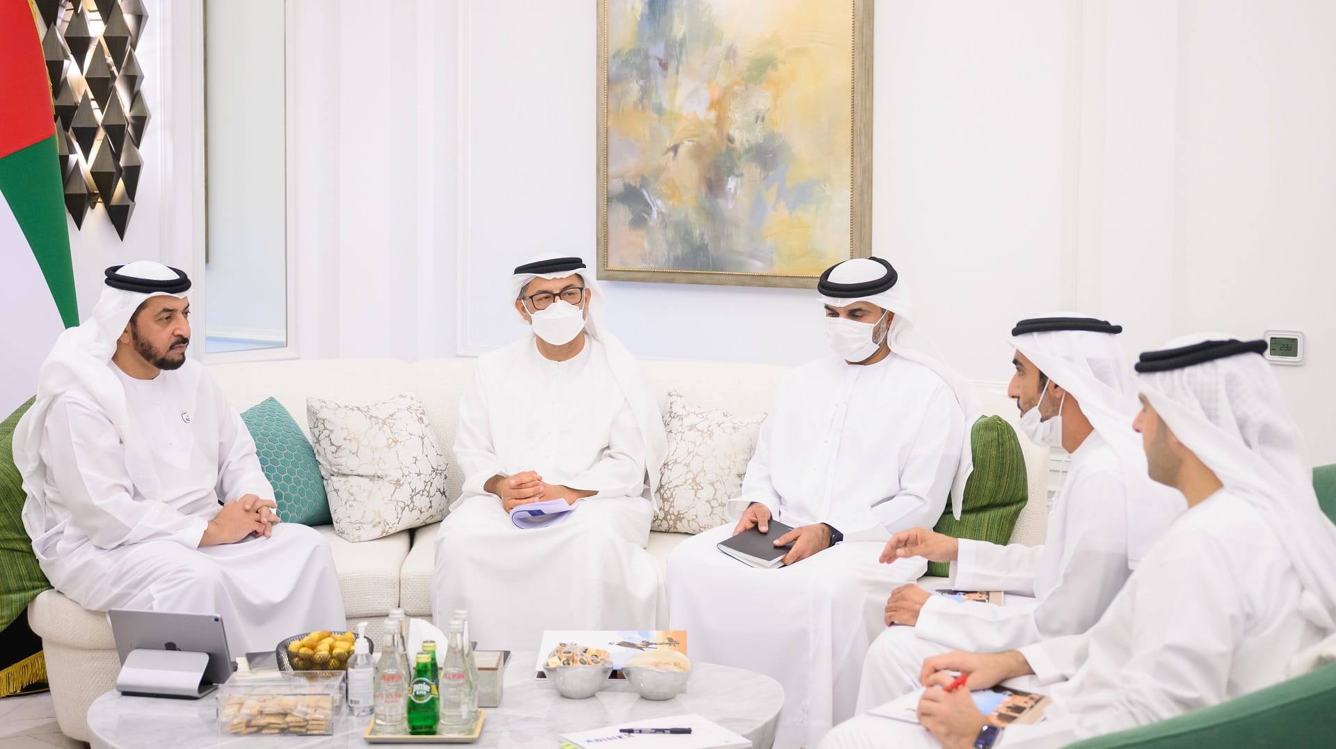 Image for the title: Hamdan bin Zayed briefed on preparations for ADIHEX 2022 