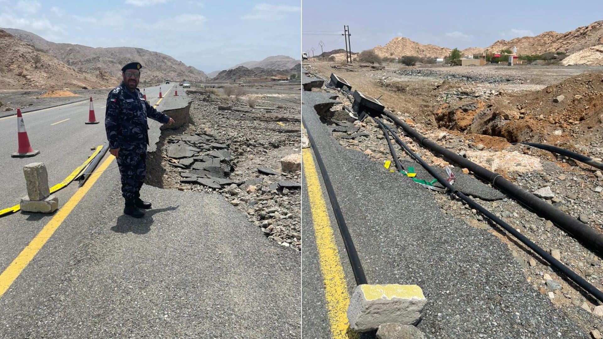 Image for the title: RAK ‘damage assessment cmte inspects internal, highway roads 