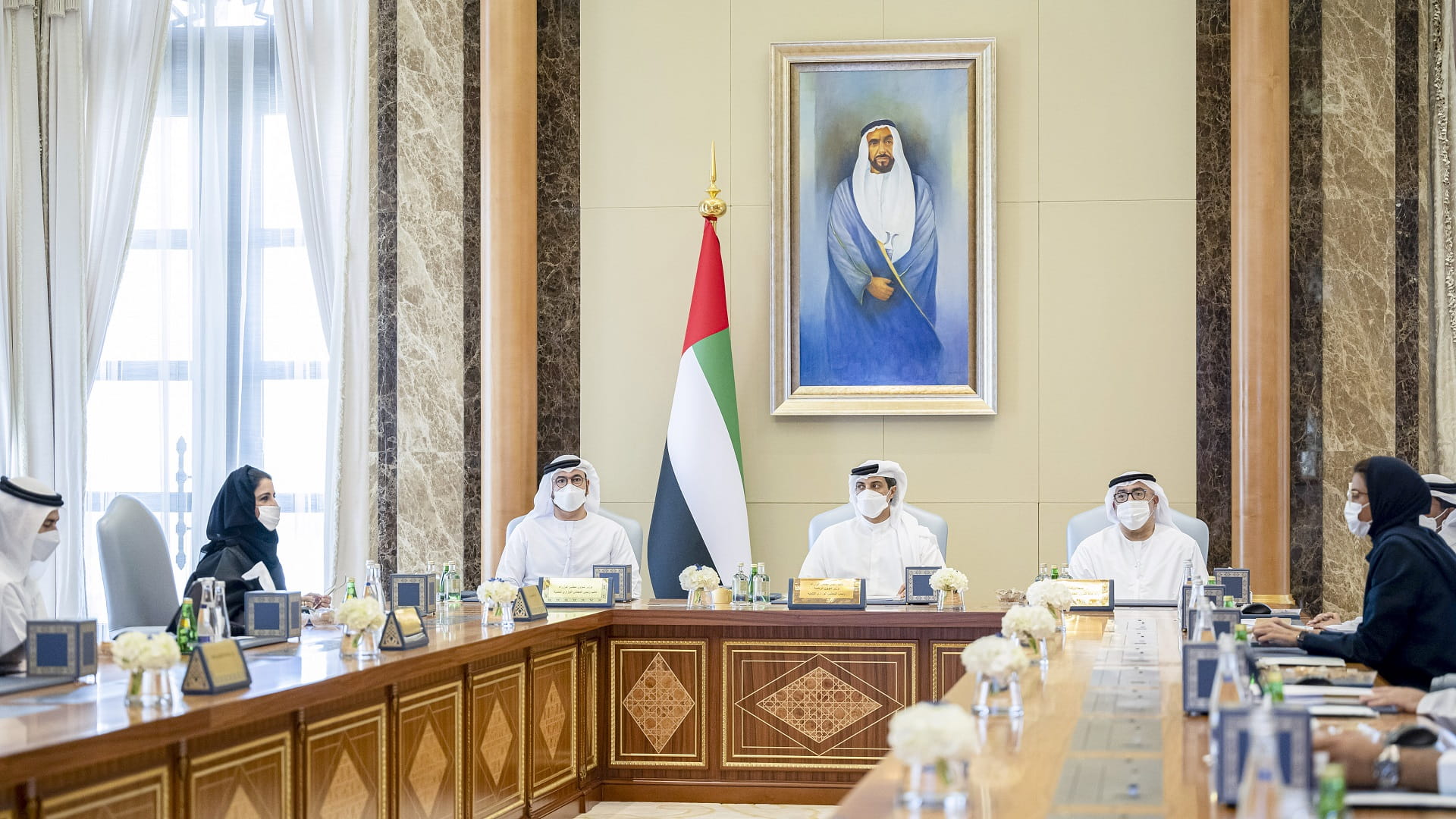 Image for the title: Mansour bin Zayed chairs Ministerial Development Council's meeting 