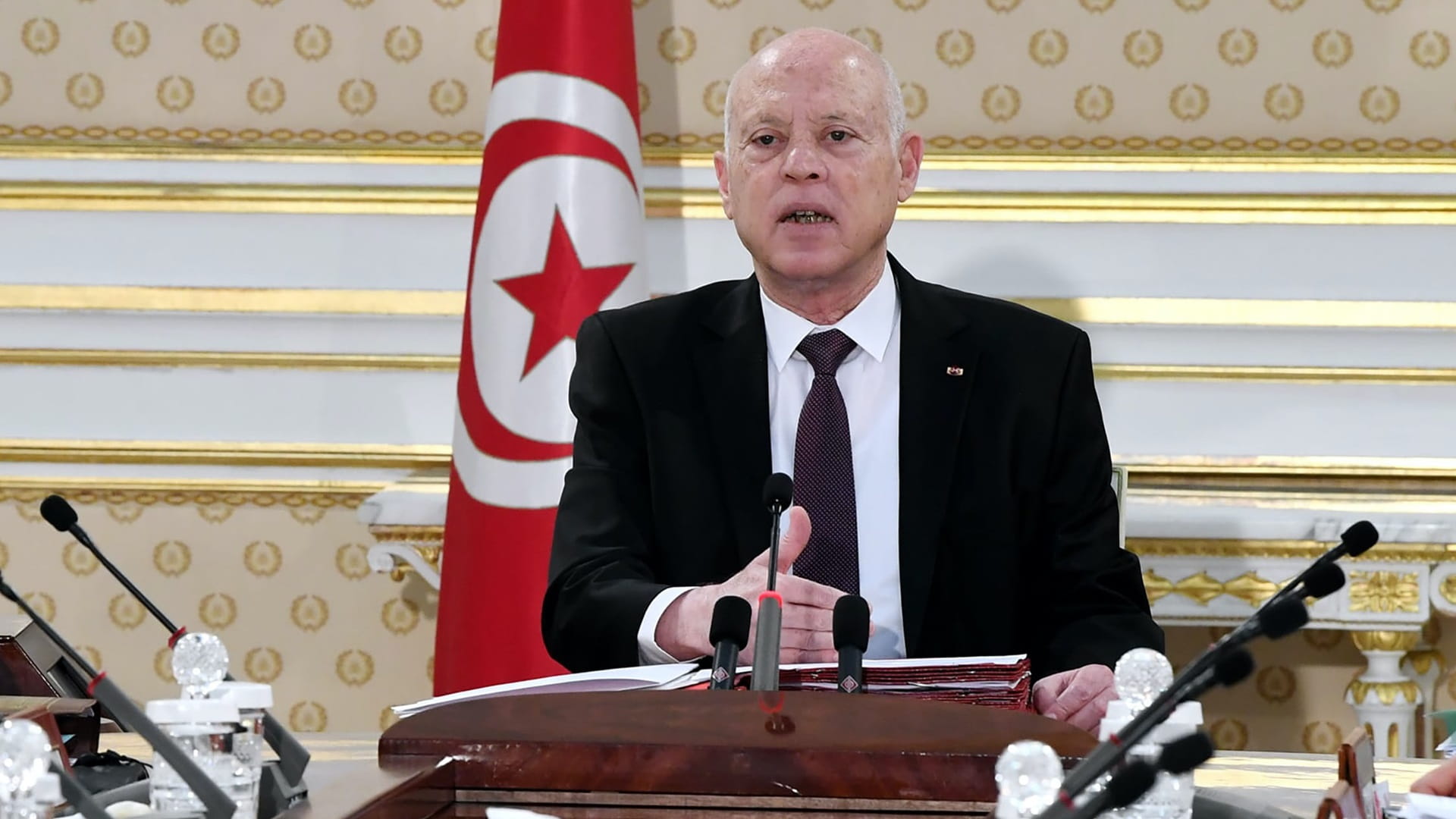 Image for the title: Tunisian President sacks 57 judges tightens, grip on courts 