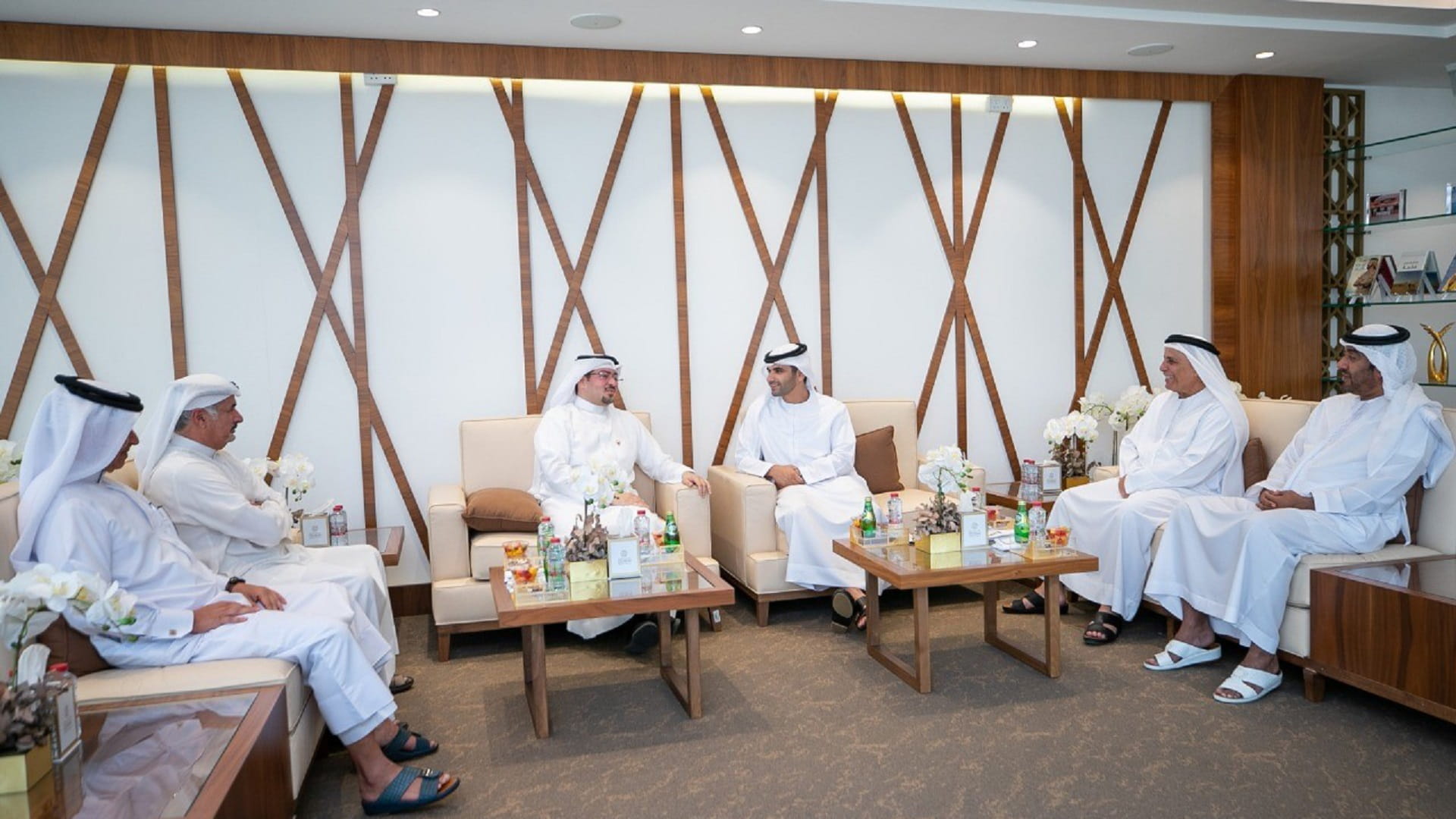 Image for the title: Mansoor bin Mohammed, Bahraini Consul discuss joint sports coop 