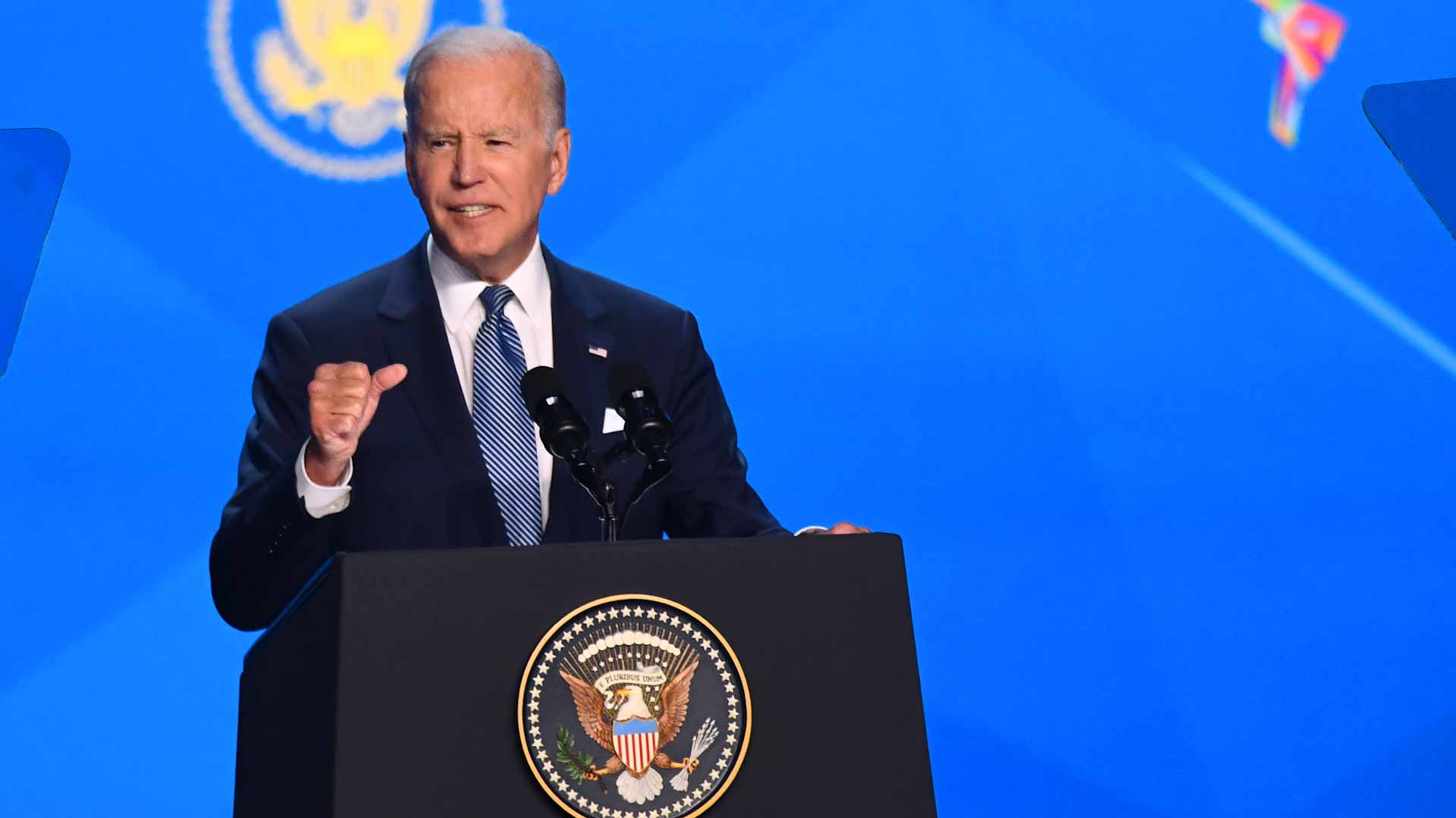 Image for the title: Biden to raise free elections with Brazil's pro-Trump leader 