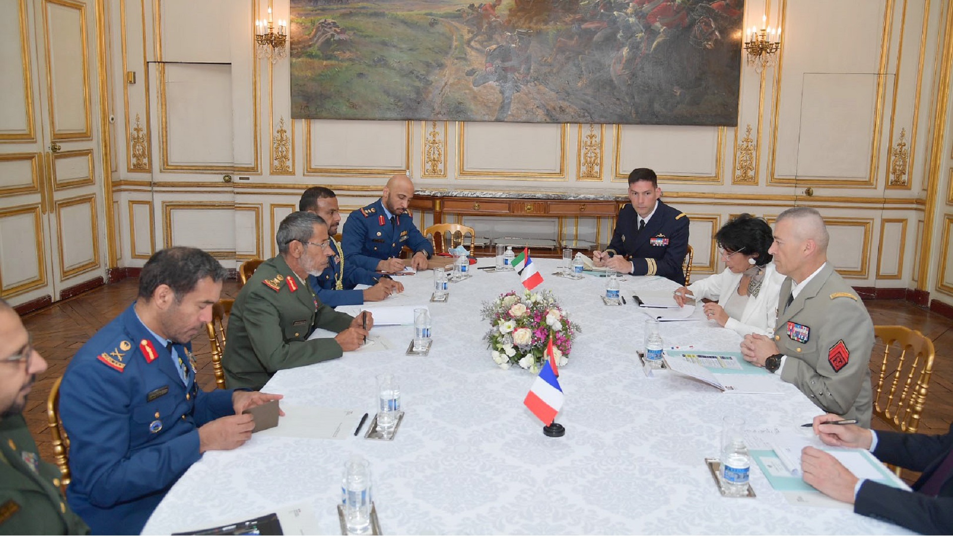 Image for the title: Al Rumaithi meets French counterpart, visits Eurosatory 2022 