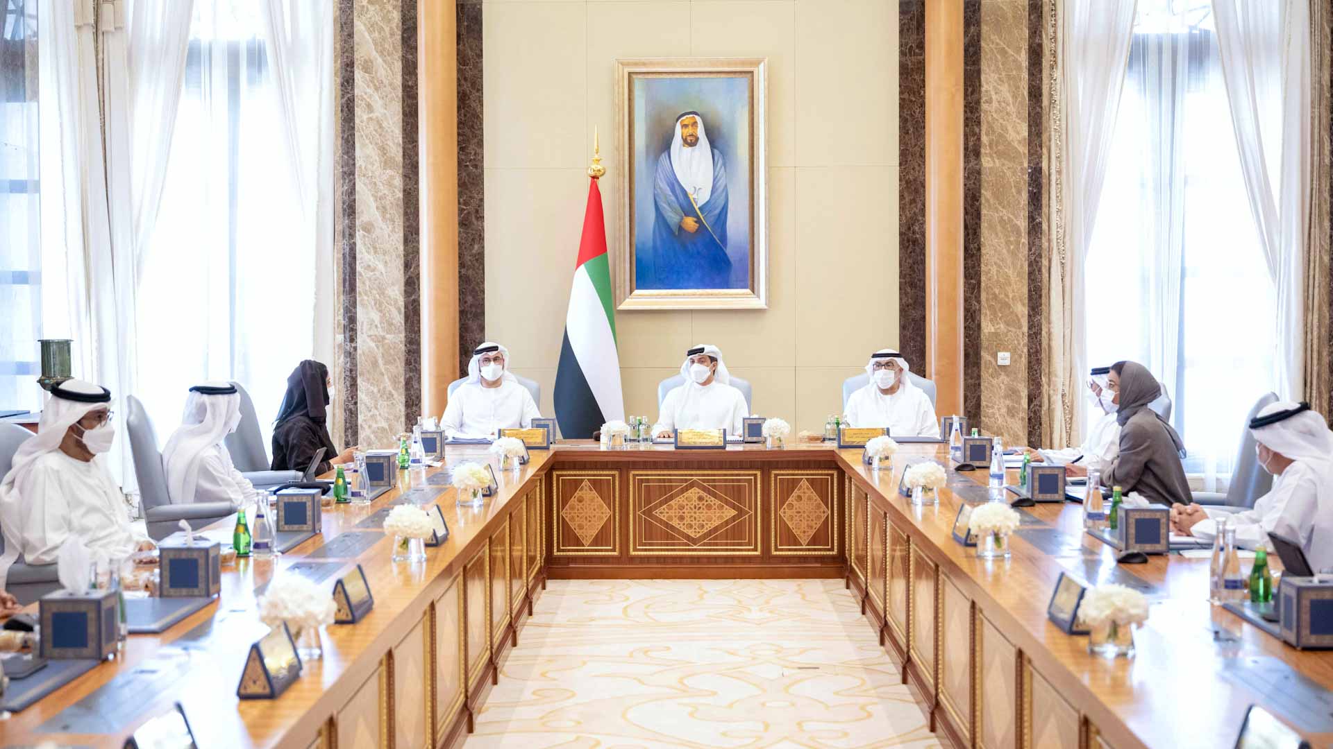 Image for the title: Mansour bin Zayed chairs meeting of MDC 