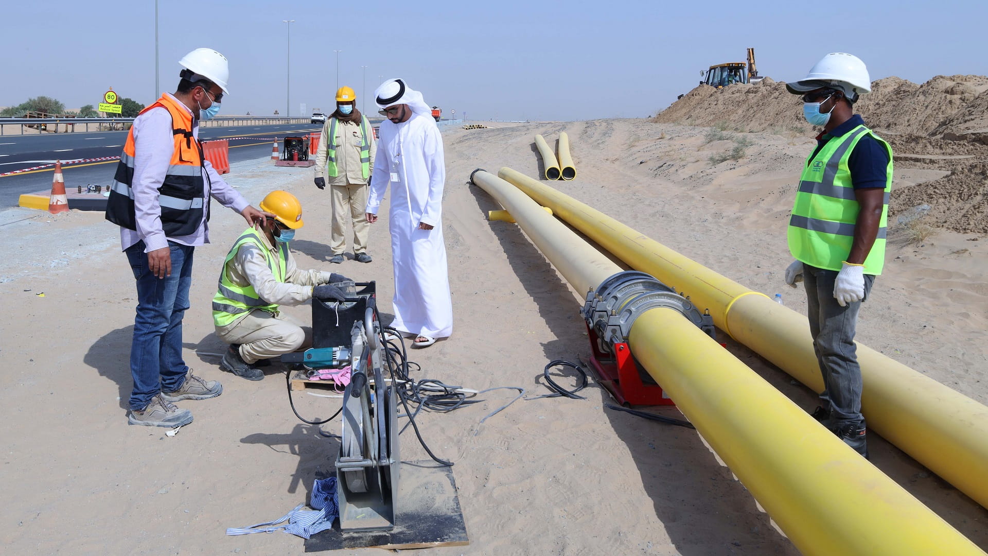 Image for the title: SEWA intensifies efforts to extend natural gas to Al Bataeh 