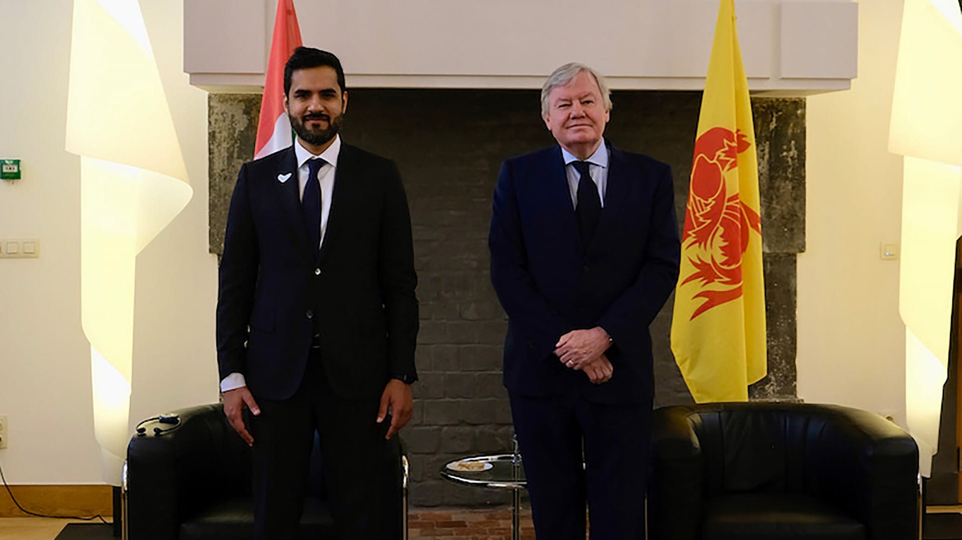 Image for the title: UAE Ambassador meets with Pres. of Wallonia Provincial Parliament 
