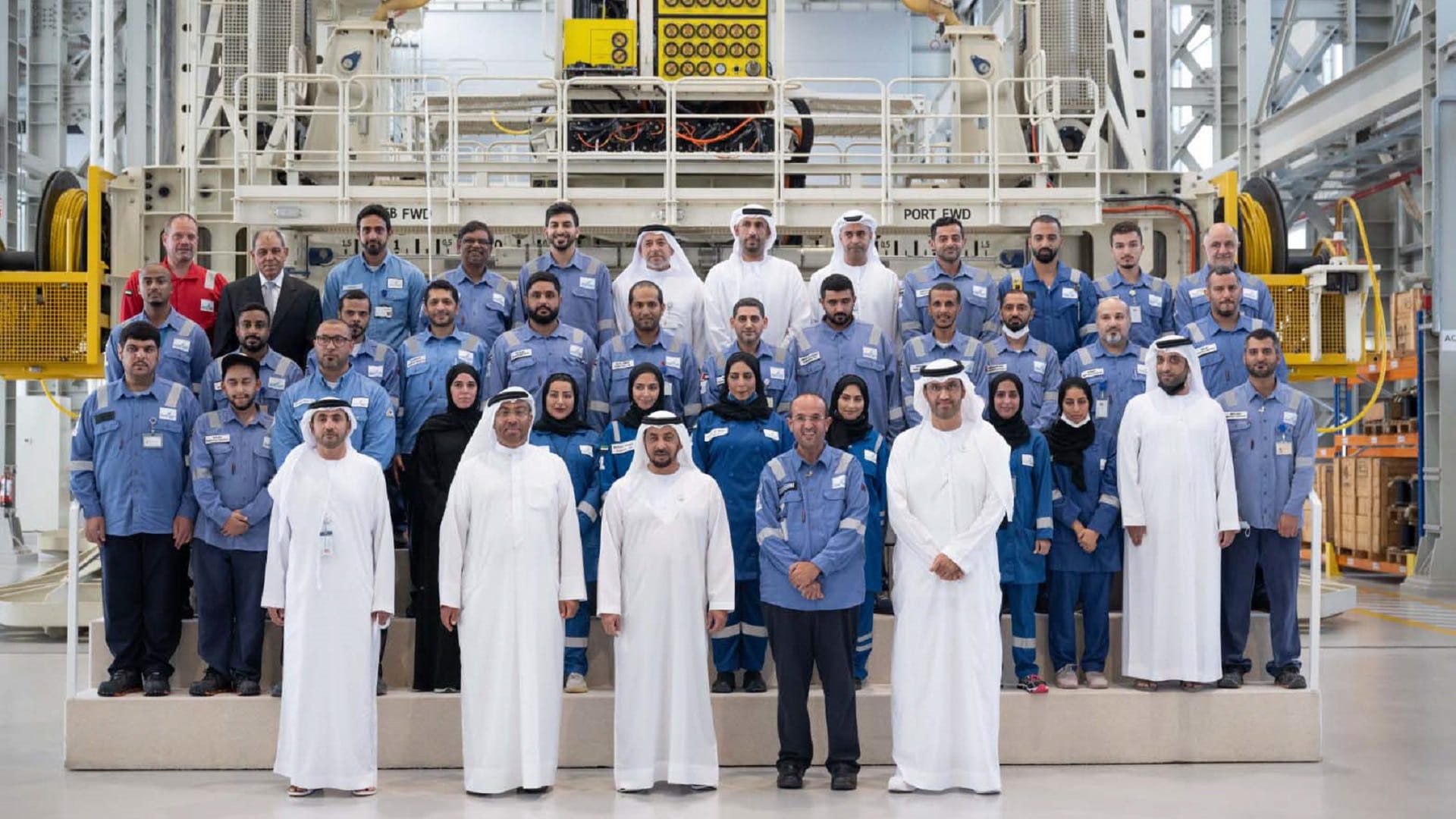 Image for the title: Hamdan bin Zayed visits Dolphin Energy’s HQ and facilities