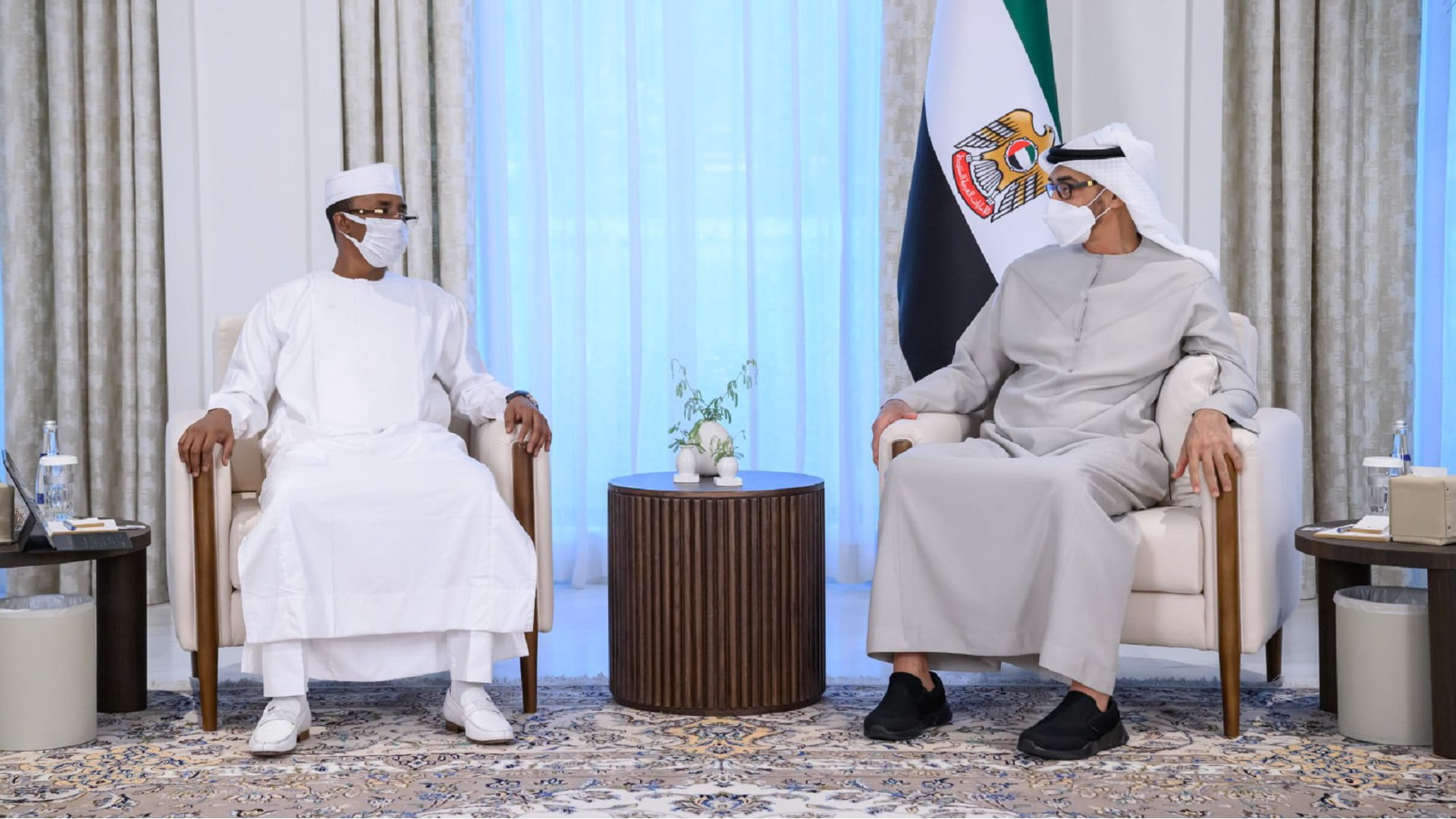 Image for the title: UAE Pres. receives Chad's Transitional Military Council Leader