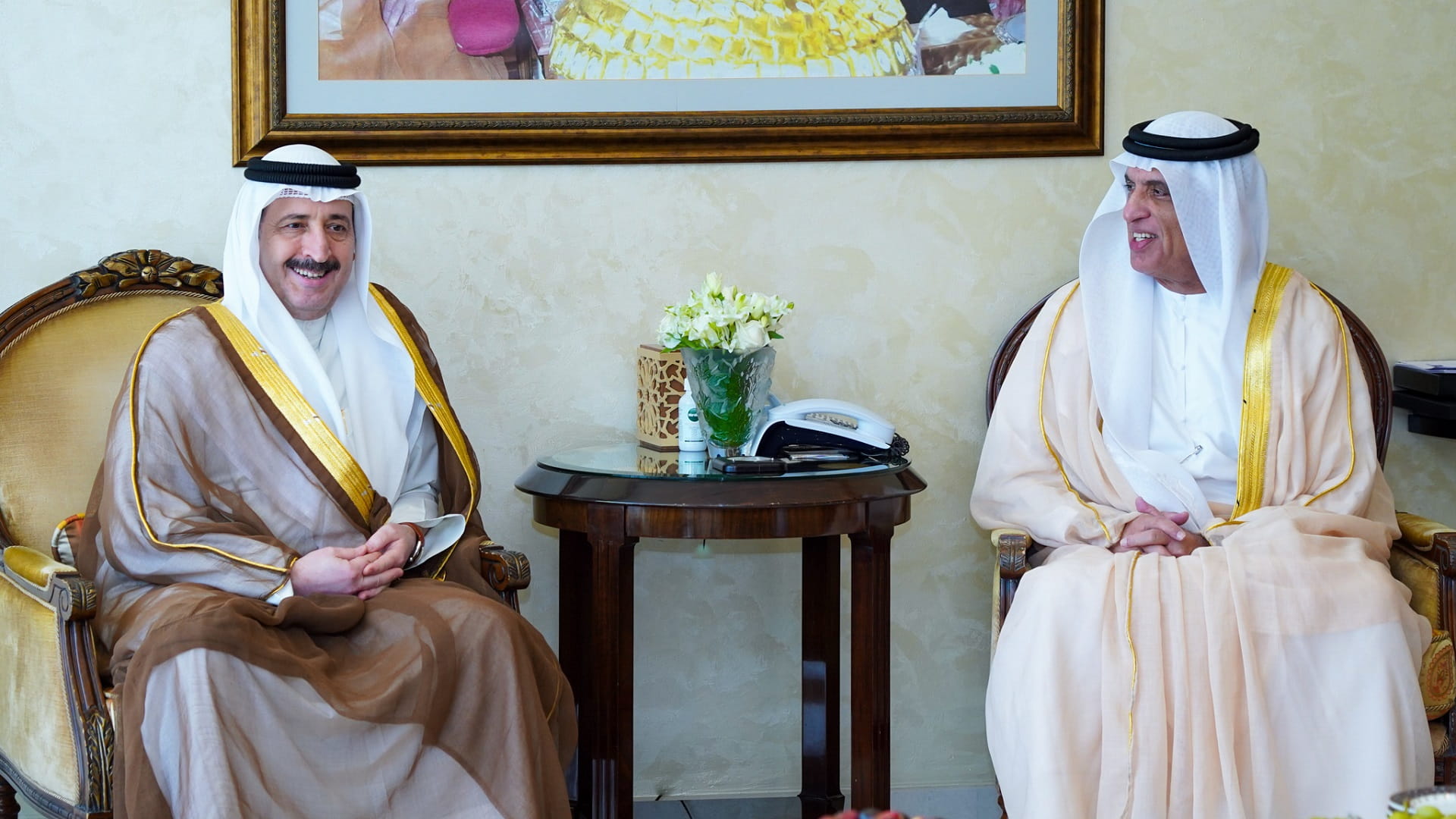 Image for the title: RAK Ruler receives outgoing Kuwaiti Consul-General 