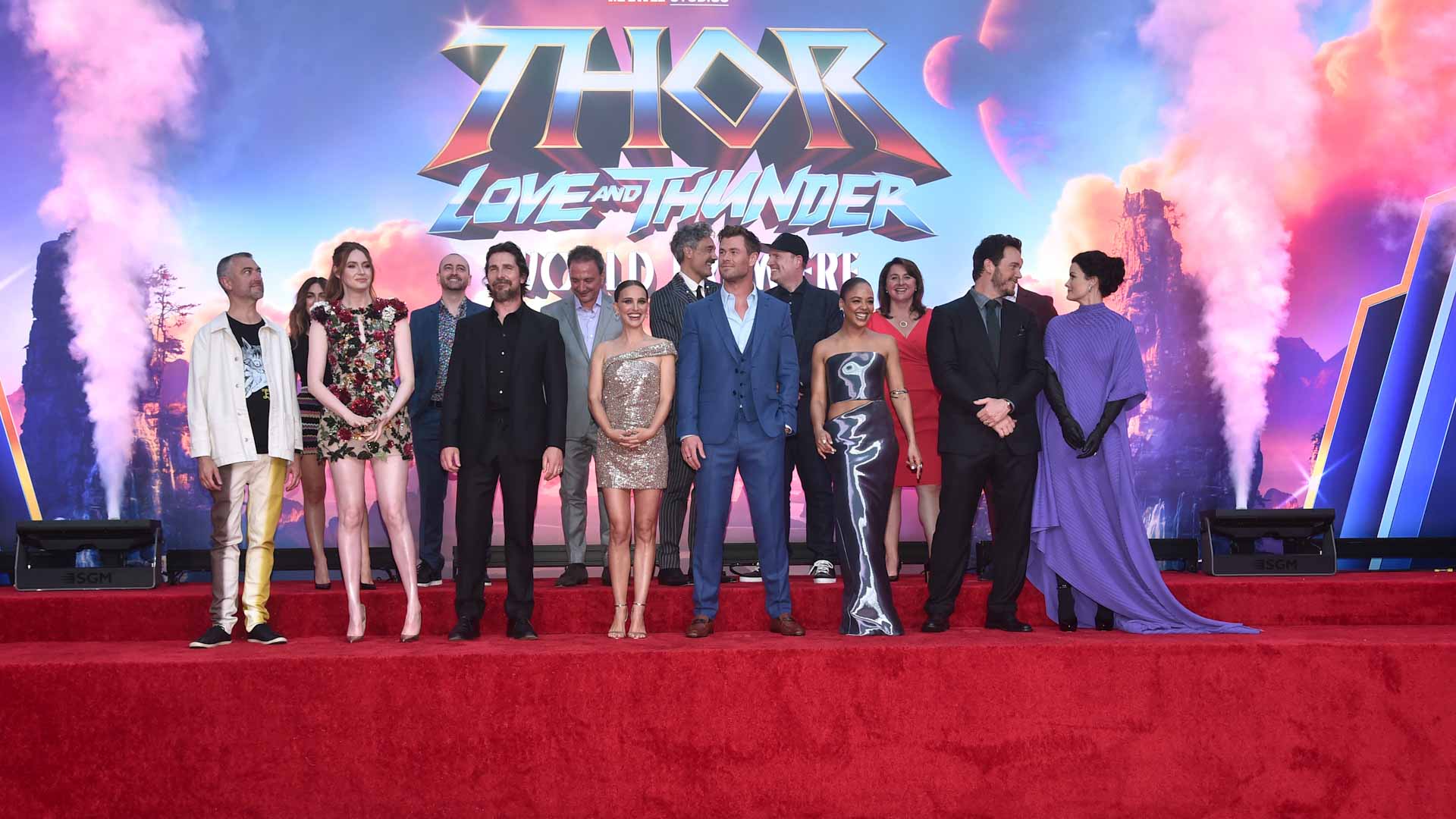 Image for the title: Stars of ‘Thor: Love & Thunder’ walk red carpet at world premiere 