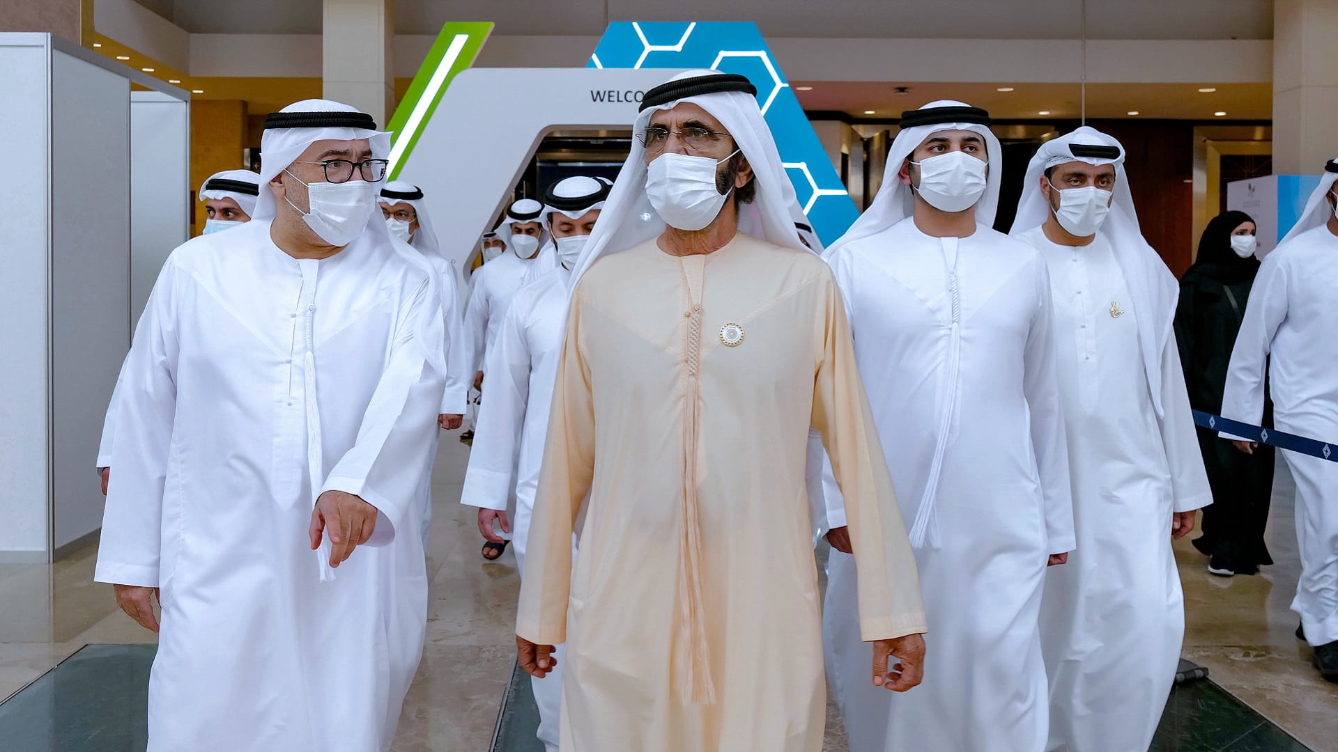 Image for the title: Mohammed bin Rashid visits Dubai Health Forum 2022 