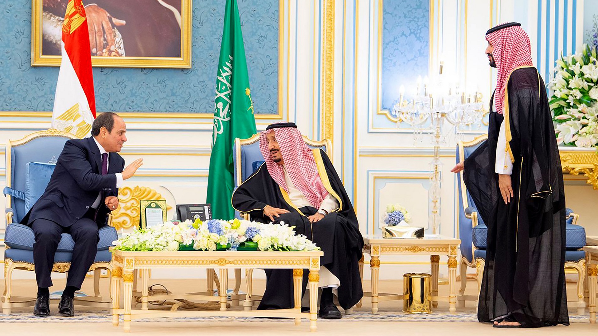 Image for the title: Custodian of Two Holy Mosques receives Egyptian President 