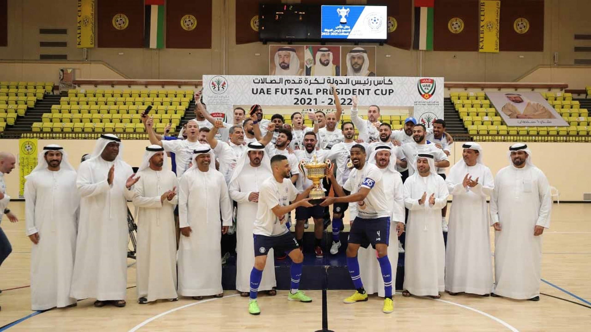 صورة بعنوان: النصر يتوج بطلاً لكأس رئيس الدولة لكرة قدم الصالات 
