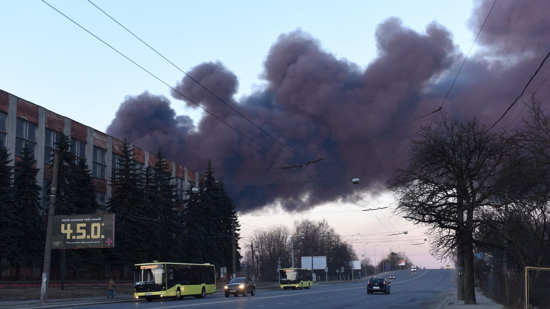 Image for the title: Russia strikes near Lviv airport; shelling expands across Ukraine 