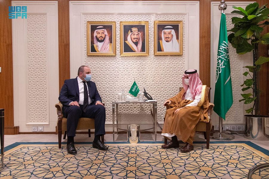 Image for the title: Saudi FM meets envoy of Ukrainian president 