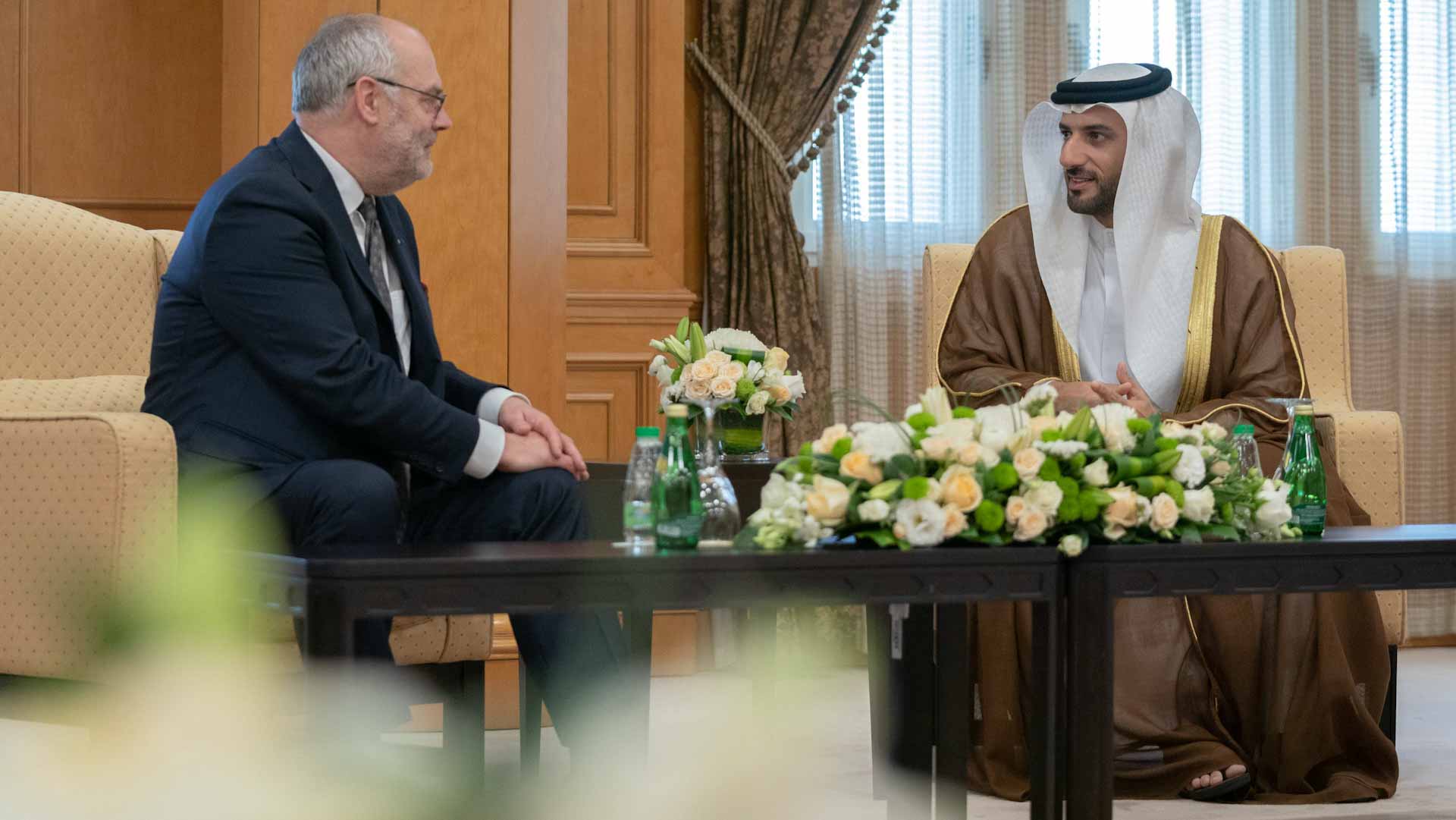 Image for the title: Sultan bin Ahmed receives President of Estonia 