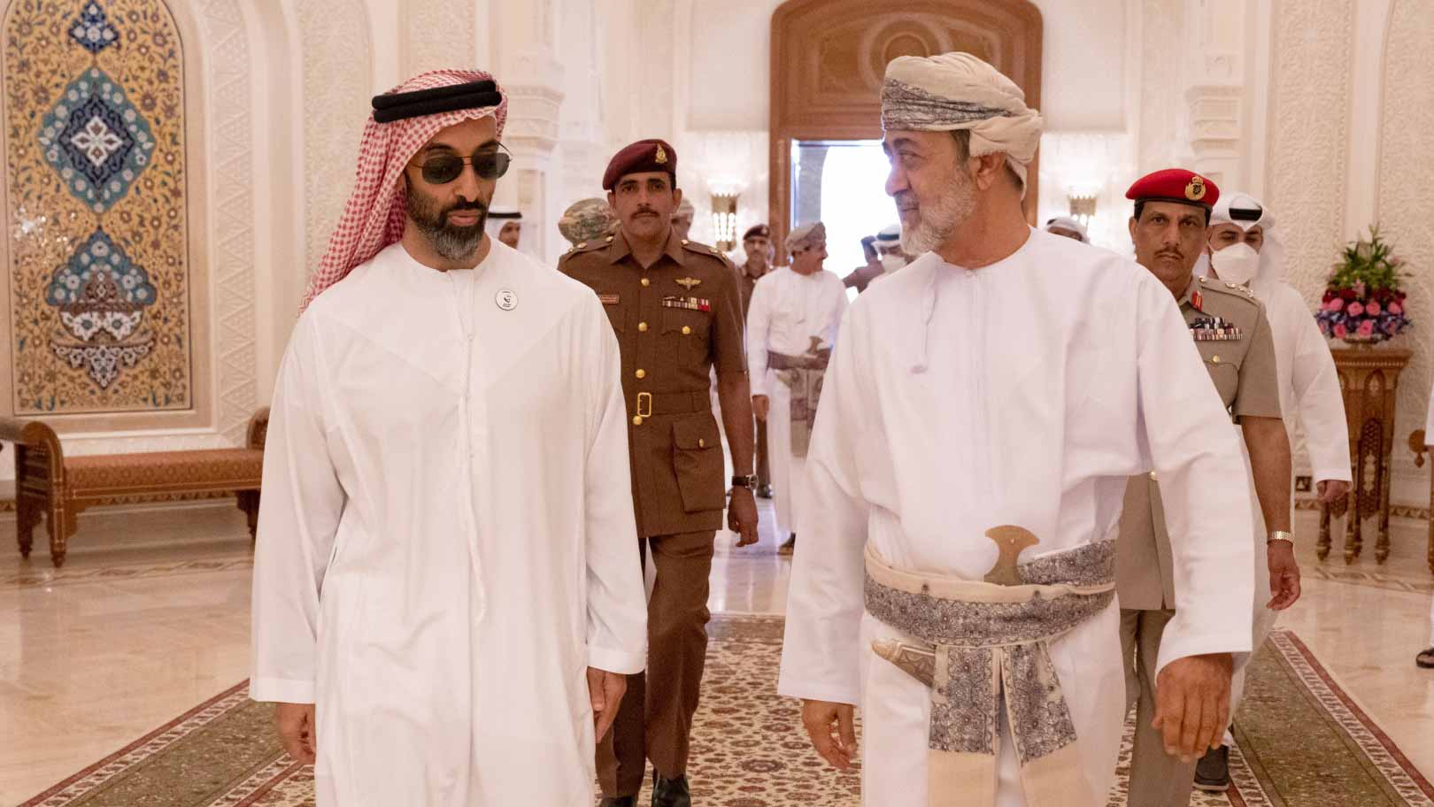 Image for the title: Sultan of Oman receives Tahnoun bin Zayed 