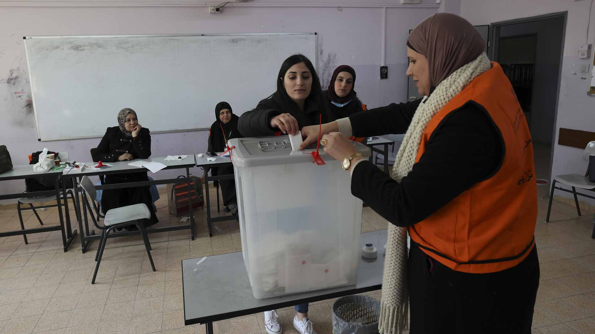 Image for the title: Palestinians elect West Bank councils in rare democratic exercise 