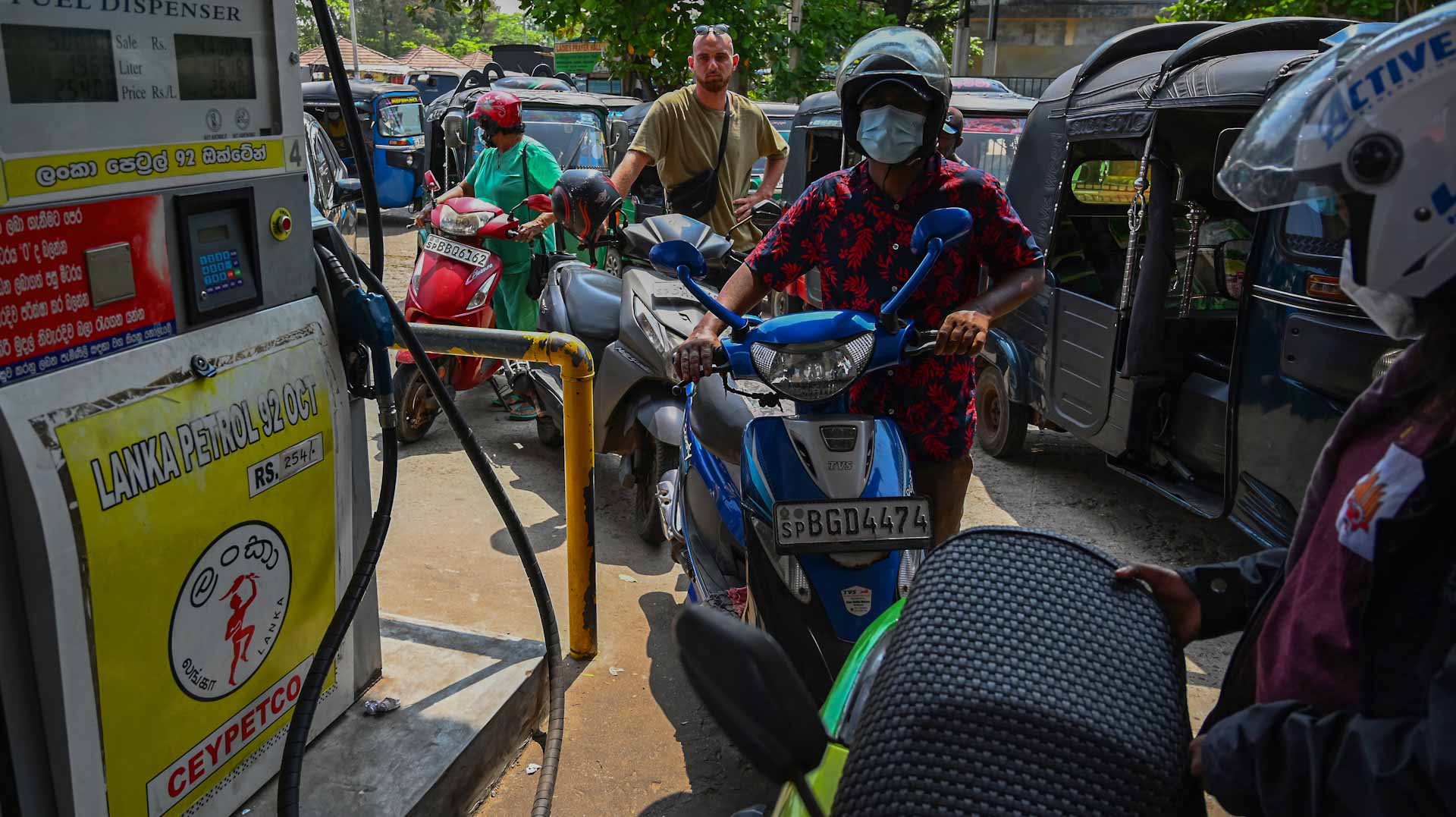 Image for the title: Sri Lanka fuel prices soar as economy reels 