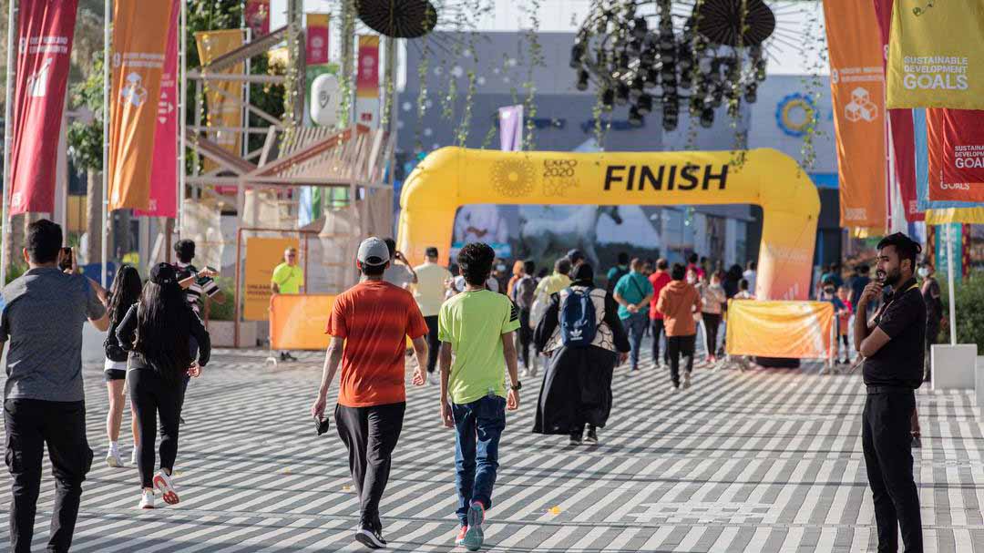 Image for the title: Thousands unite for Walk for People and Planet at Expo 2020 Dubai 