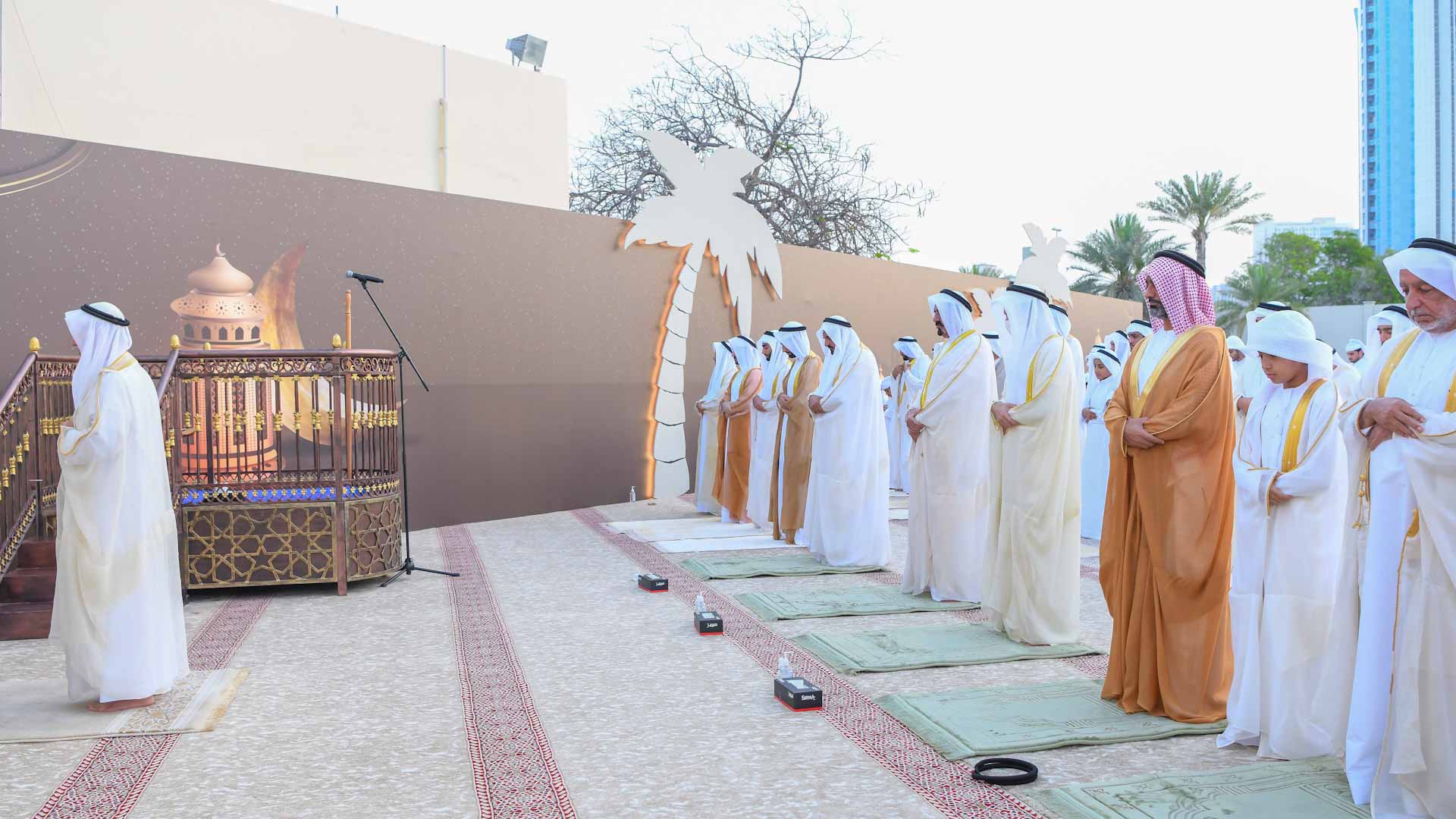 Image for the title: Crown Prince of Ajman performs Eid Al Fitr prayer 