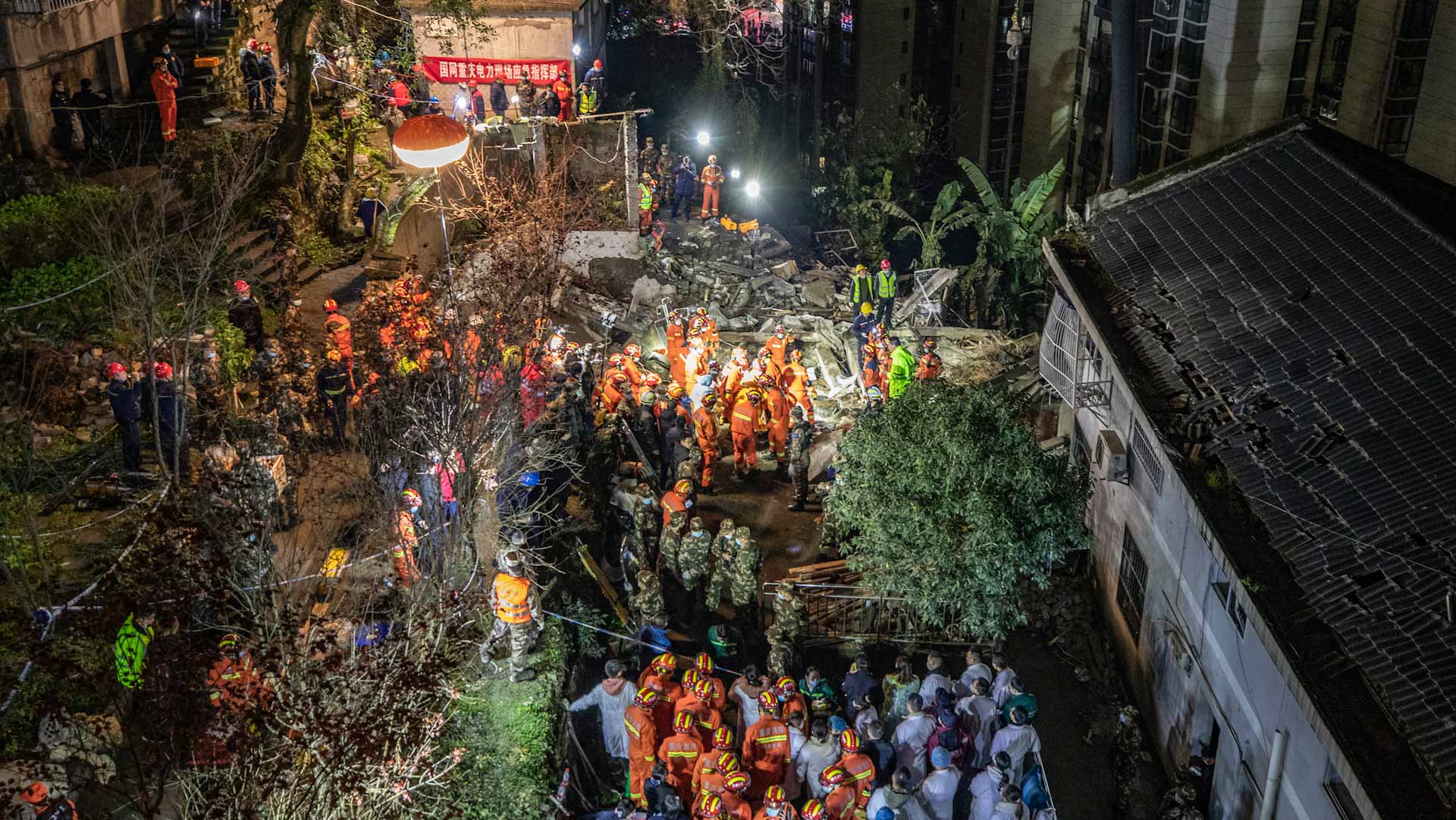 Image for the title: Two dead in central China building collapse 